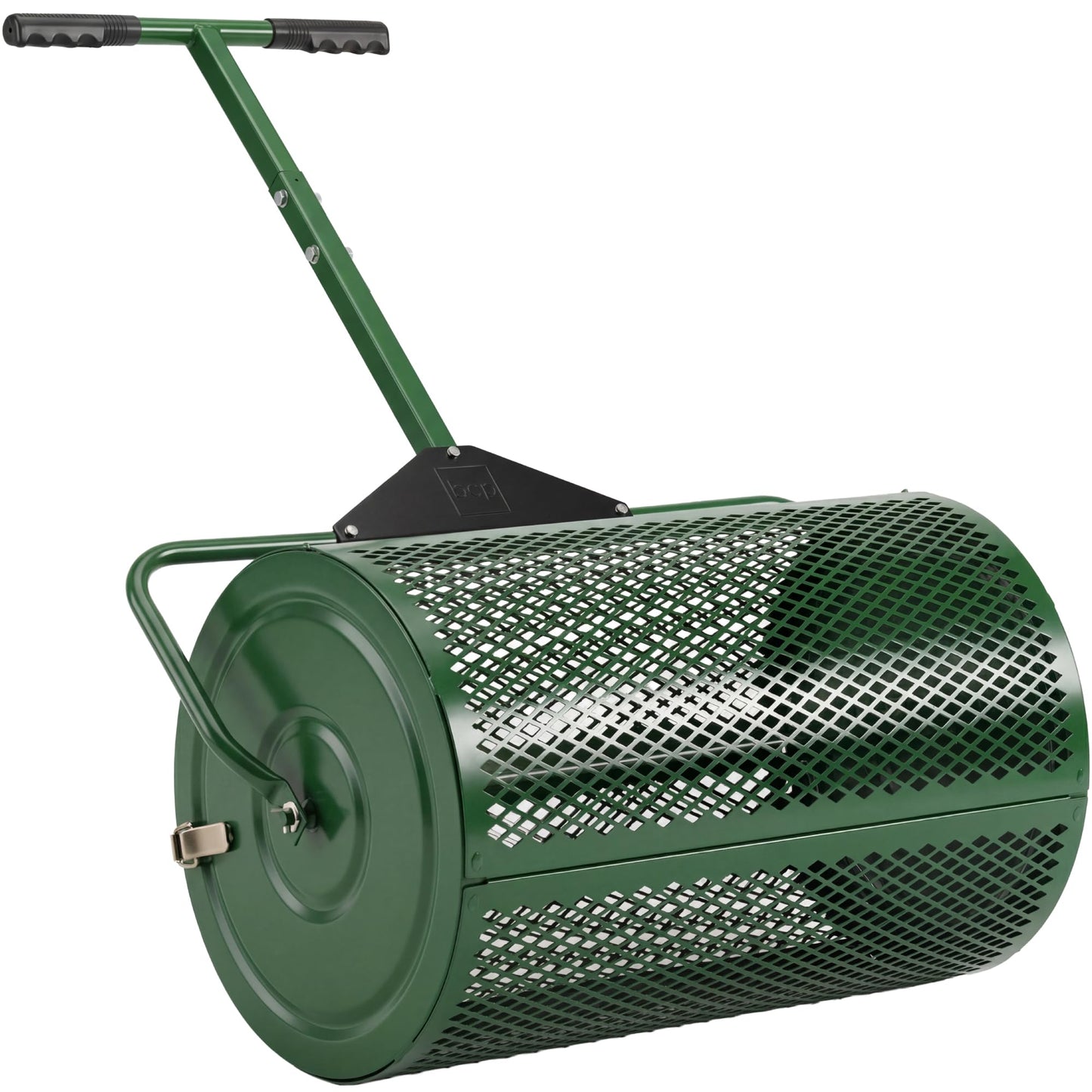 Best Choice Products Compost Spreader, 24-Inch Peat Moss Spreader, Heavy-Duty Steel Lawn & Soil Spreader for Topdressing, Sand, Manure & Mulch, Adjustable T-Handle