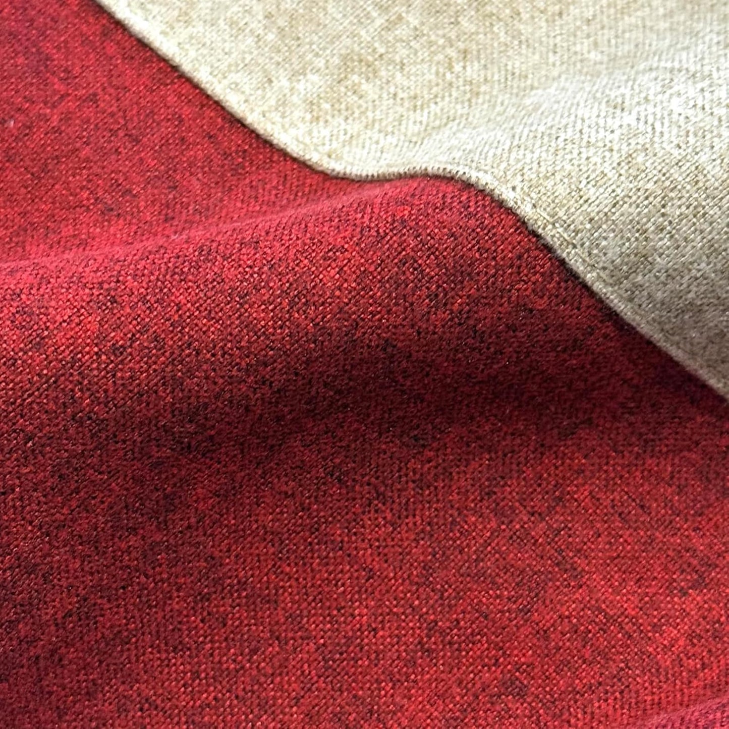 Ctslbreploo Red Bed Runner 82 x 20 Inch Red and Khaki Patchwork Bed Scarf for Queen & Full Bed Stripe Reversible Quilted Bed Runner Decorative for Hotel Bedroom Home - 1 Piece