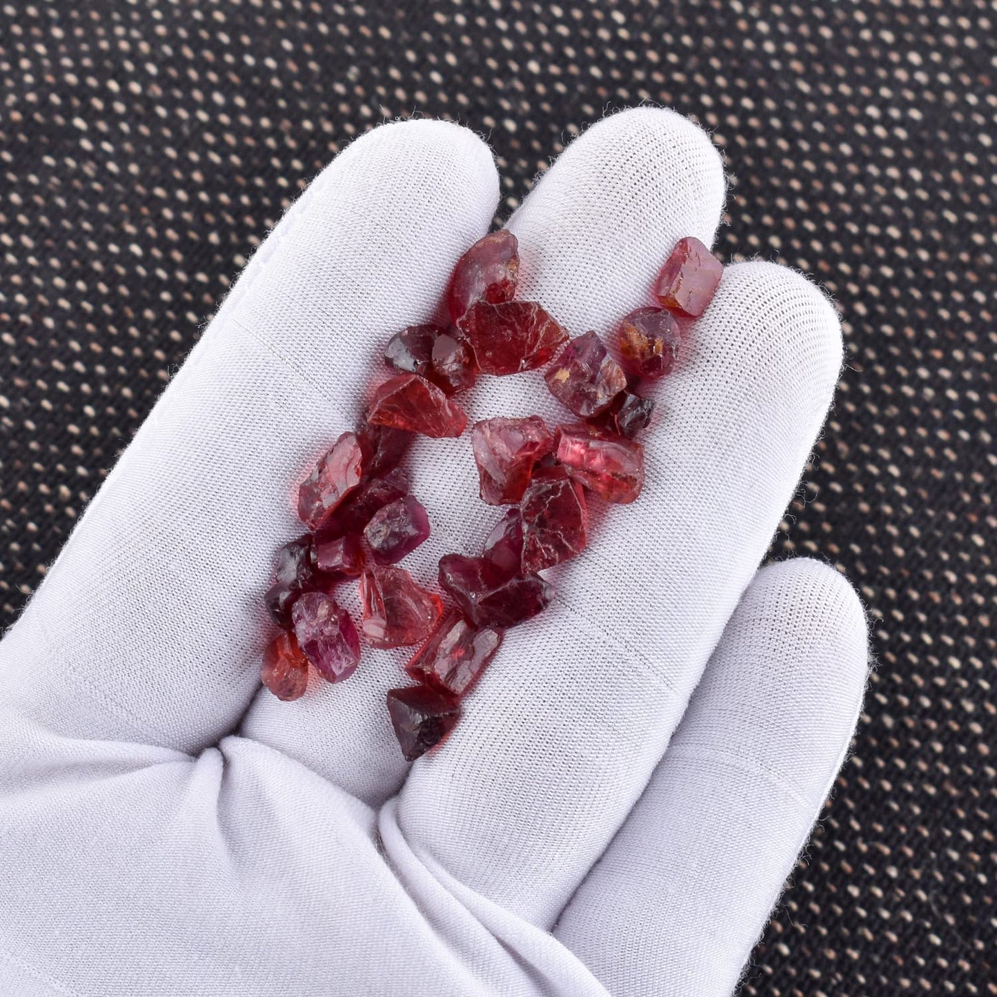 50 carats Natural Raw Red Garnet Gemstones Stone Rough Crystals, Jewelry Making Bulk Supply, Wire Wrapping, Wholesale Lot, Chakra Crystals January Birthstone DIY Loose Stones, 9 to 13mm, (7 to 8pcs)