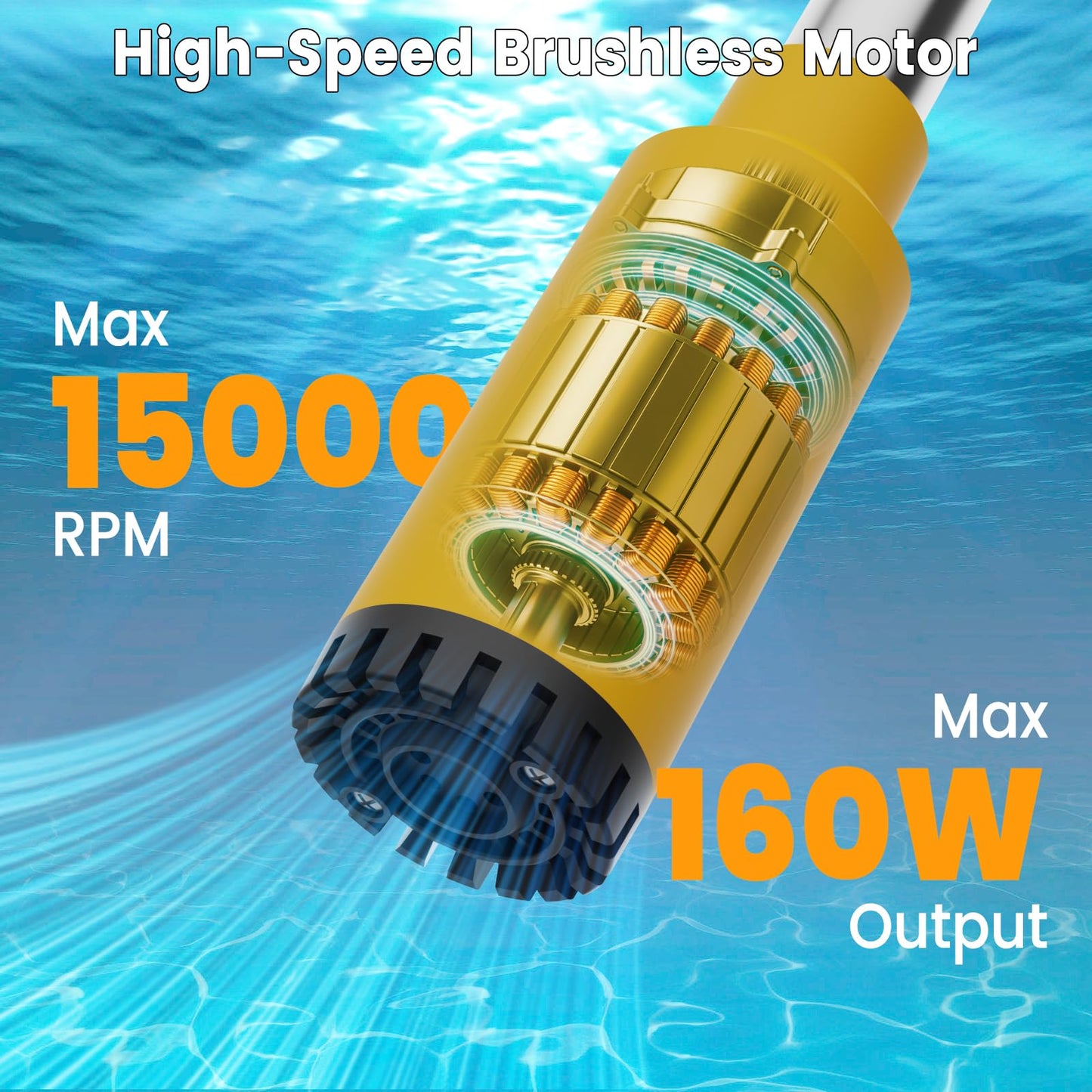 Cordless Stick Water Transfer Pump Compatible with Dewalt 21V Battery(No Battery),Portable Water Pump with 555 GPH & 29.53 FT Lift for Pool/Garden/Pond/RV/Boat/Basement/Rain Barrels Draining