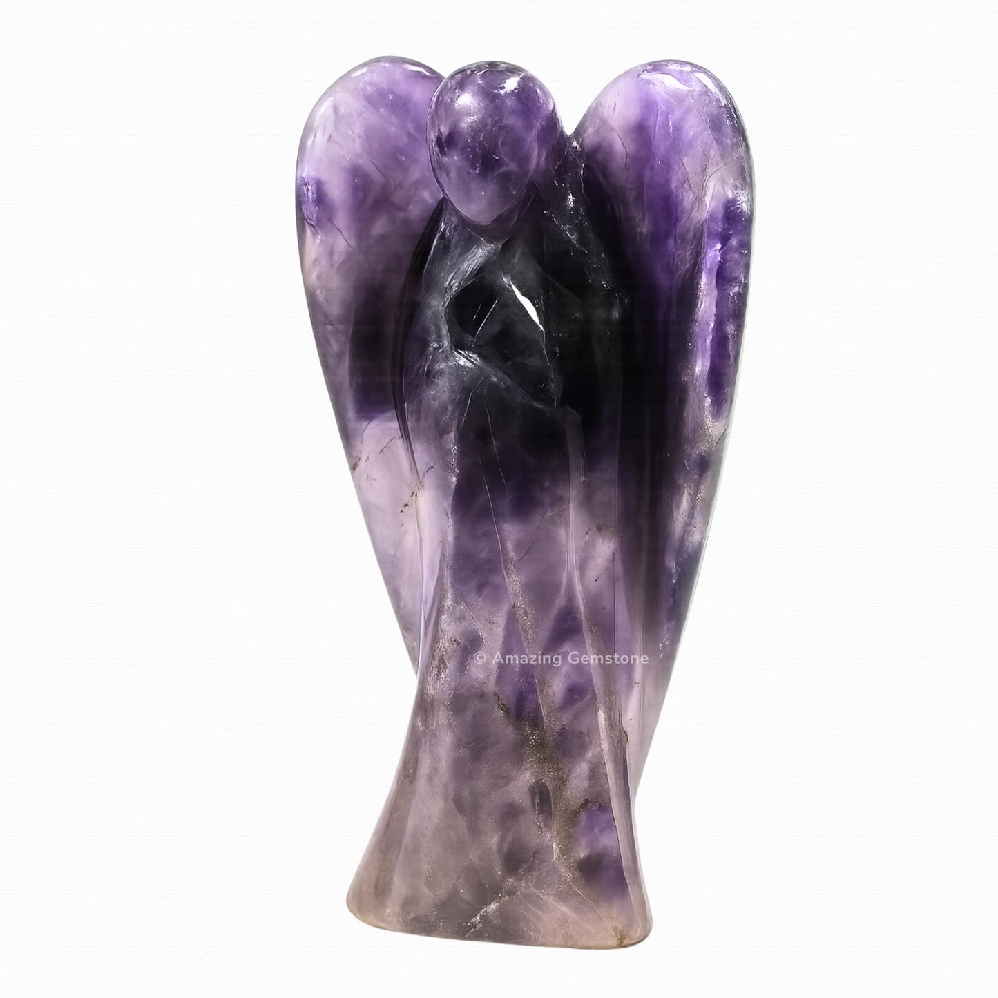Amazing Gemstone Amethyst Angel - Amethyst Crystal Angel and Pocket Guardian Angel Crystal Figurines (3 Inches)