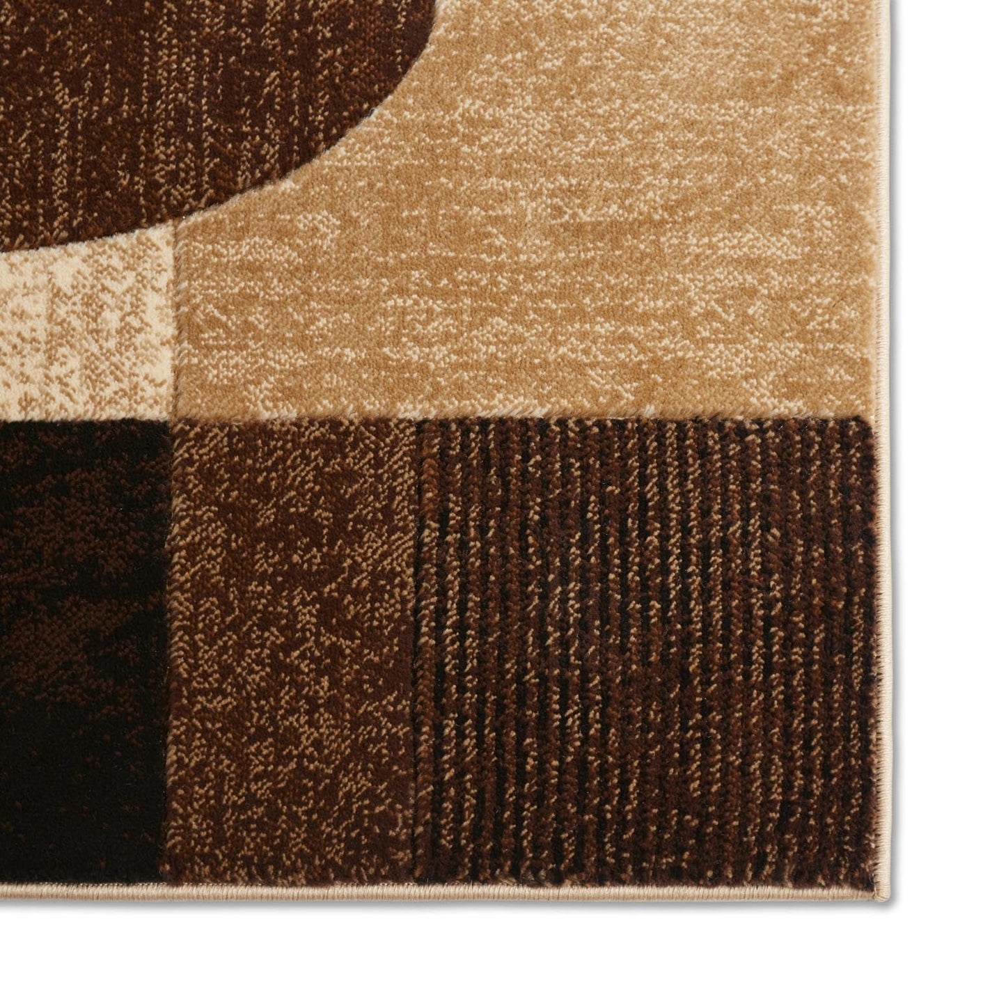 Home Dynamix Tribeca Jasmine Modern Runner Rug, Abstract Brown/Beige 1'9"x7'2"