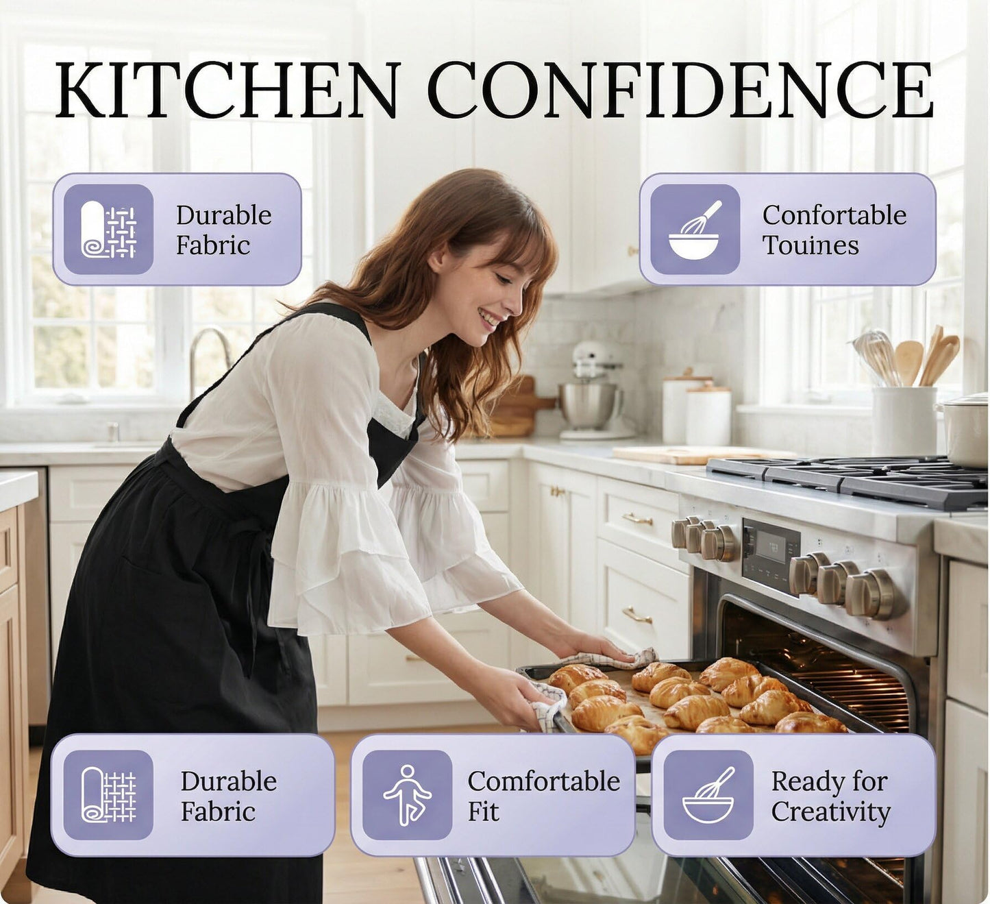 Yipruodhjkw Aprons For Women With Pockets, Suitable For Gardening Work, Kitchen Chef Apron Cooking