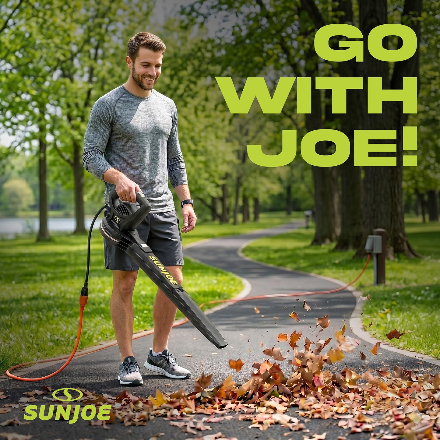 Sun Joe SBJ597E All-Purpose Electric Leaf Blower, 6-Amp Motor, 155 MPH, 260 CFM, Black - Lightweight & Compact, One-Hand Operation for Yards, Porches, Patios, Walkways, Decks, Garage & Light Snow