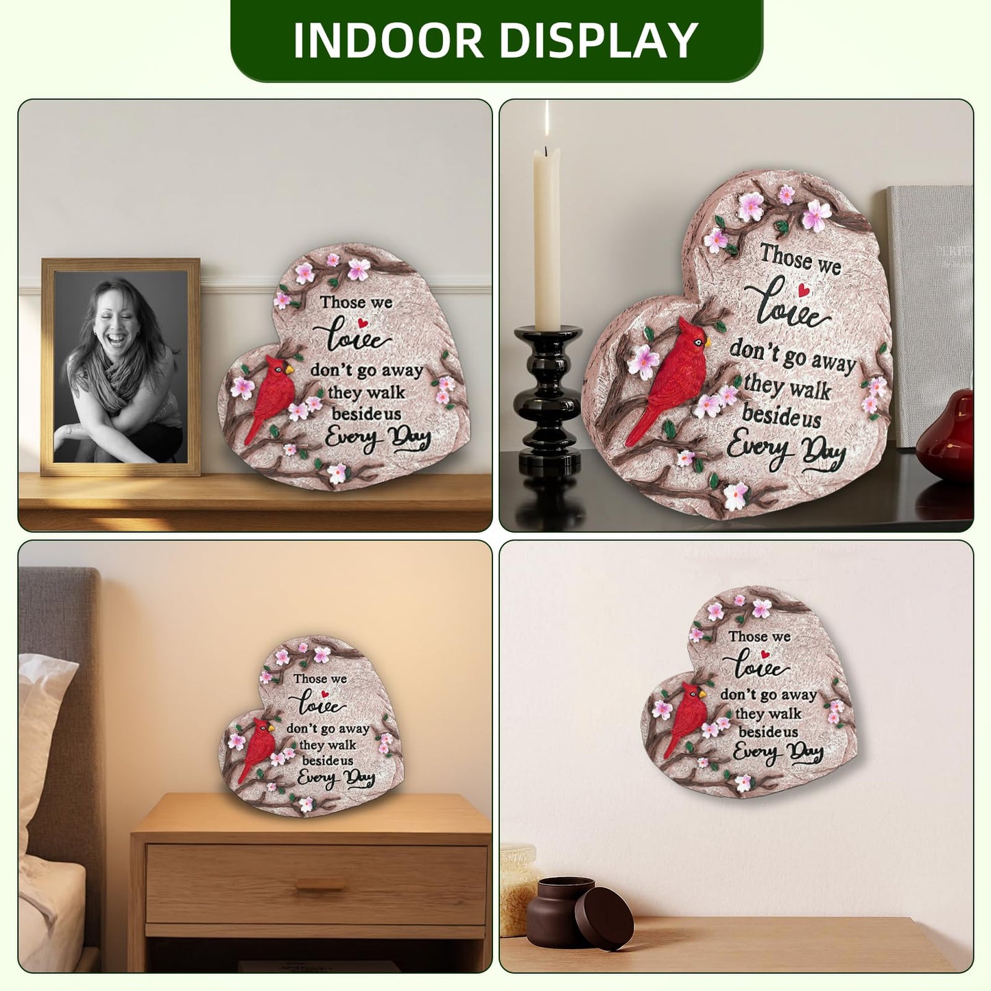 Jazcimdo Sympathy Gifts for Loss of Loved One, Memorial Garden Stones in Memory of Loved One Gifts, Condolence Bereavement Gift for Garden, Outside, or Home Decor (10 inch)