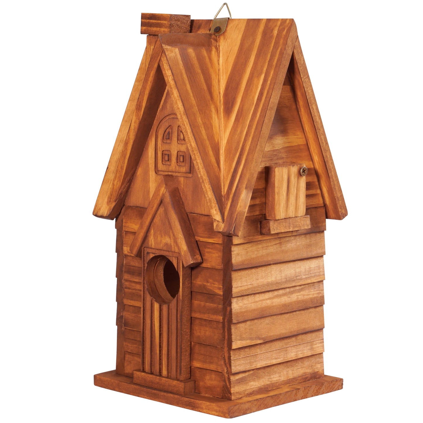 MIXUMON Bird Houses for Outside, Outdoor 2 Bird House Room for 2 Bird Families Bluebird Finch Cardinals Hanging Birdhouse for Garden (Style 11)
