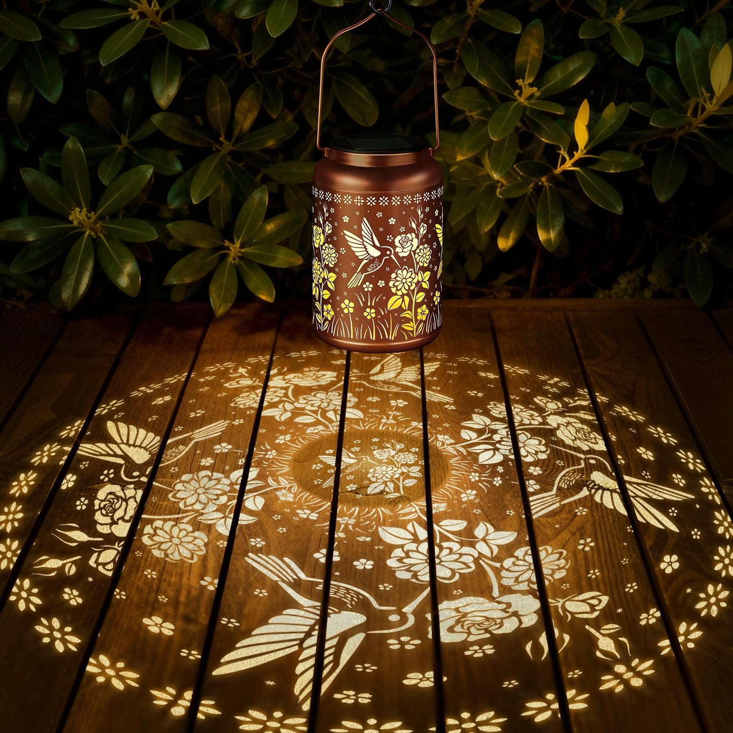 Mothers Day Gifts, Hummingbird Solar Lanterns Garden Decor Birthday Gifts for Women Mom Grandma Hanging Solar Lights Outdoor Waterproof Decoration for Outside LED Lanterns for Yard Patio Lawn