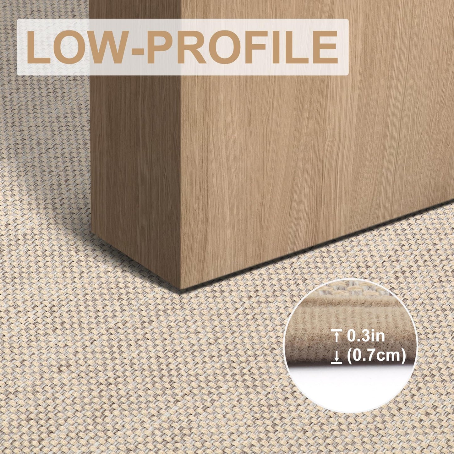 LEKEEPGO Door Mat 17"x29", Non Slip Door Mat Indoor Entrance, Rubber Backing Indoor Door mats Washable Absorbent Low-Profile Doormat Front Entryway Entry Resist Dirt Inside Door Mats, Khaki