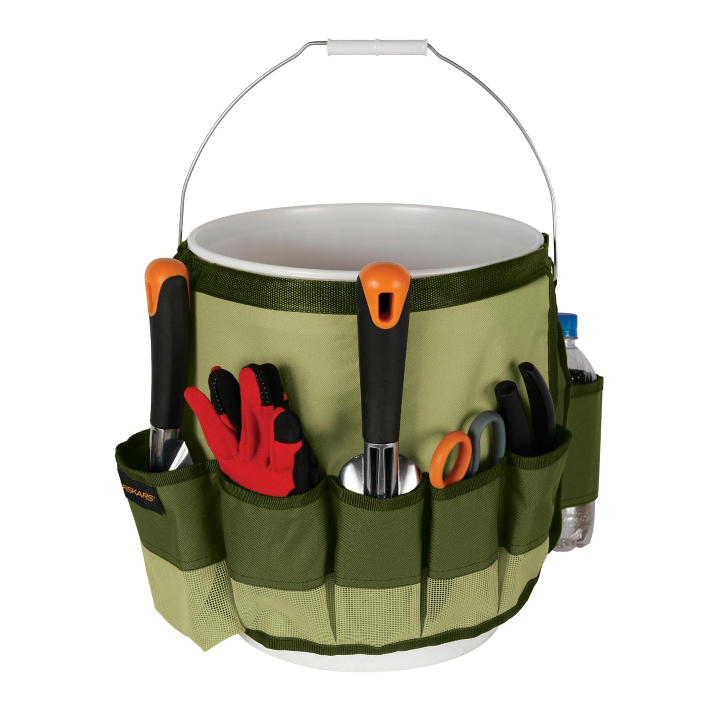 Fiskars Garden Tool Bucket Caddy 5 Gal, (Bucket and Tools Not Included)