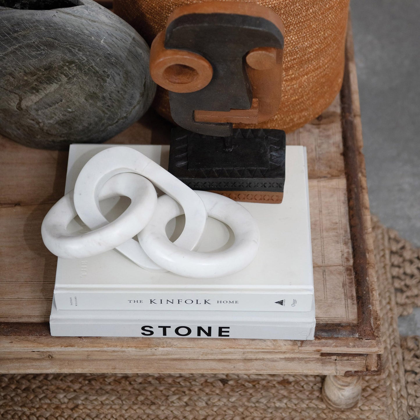 Bloomingville Marble Chain Décor, White