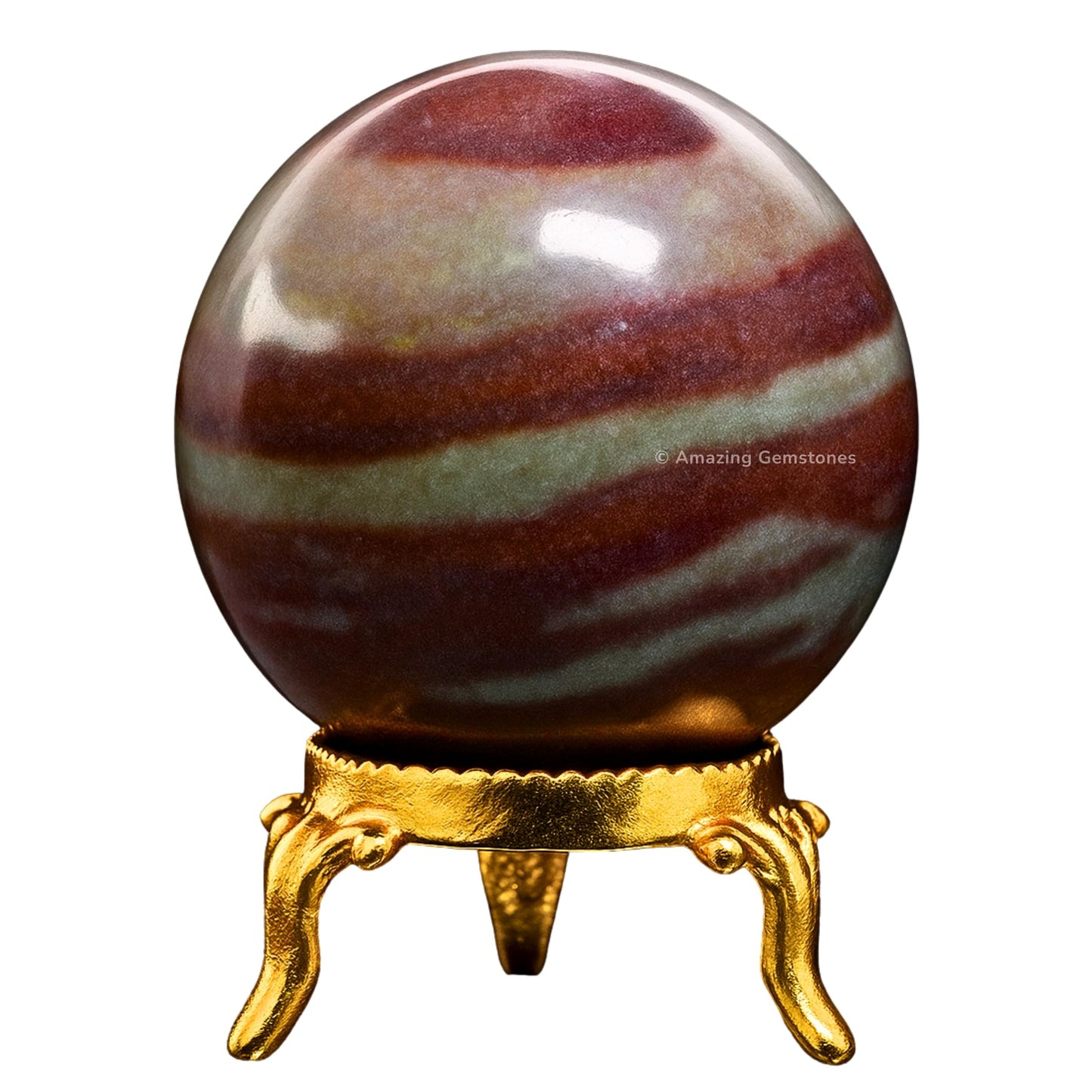 Amazing Gemstone Narmada Shiva Lingam Crystal Ball with Stand - 2" Inches Crystal Sphere Meditation Balls for Witchcraft and Decorative Balls