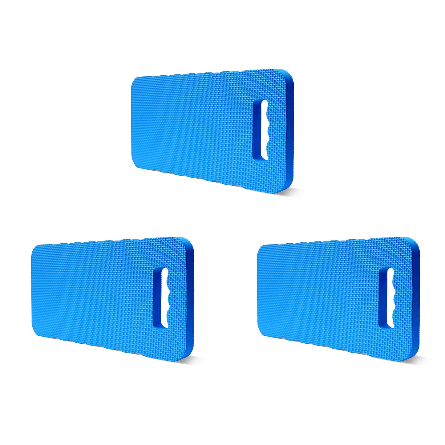 Gardzen 3-Pack Garden Kneeling Cushions - for Gardening, Baby Bath, Yoga, Pilates, Exercise, 16"x8"x1", Blue