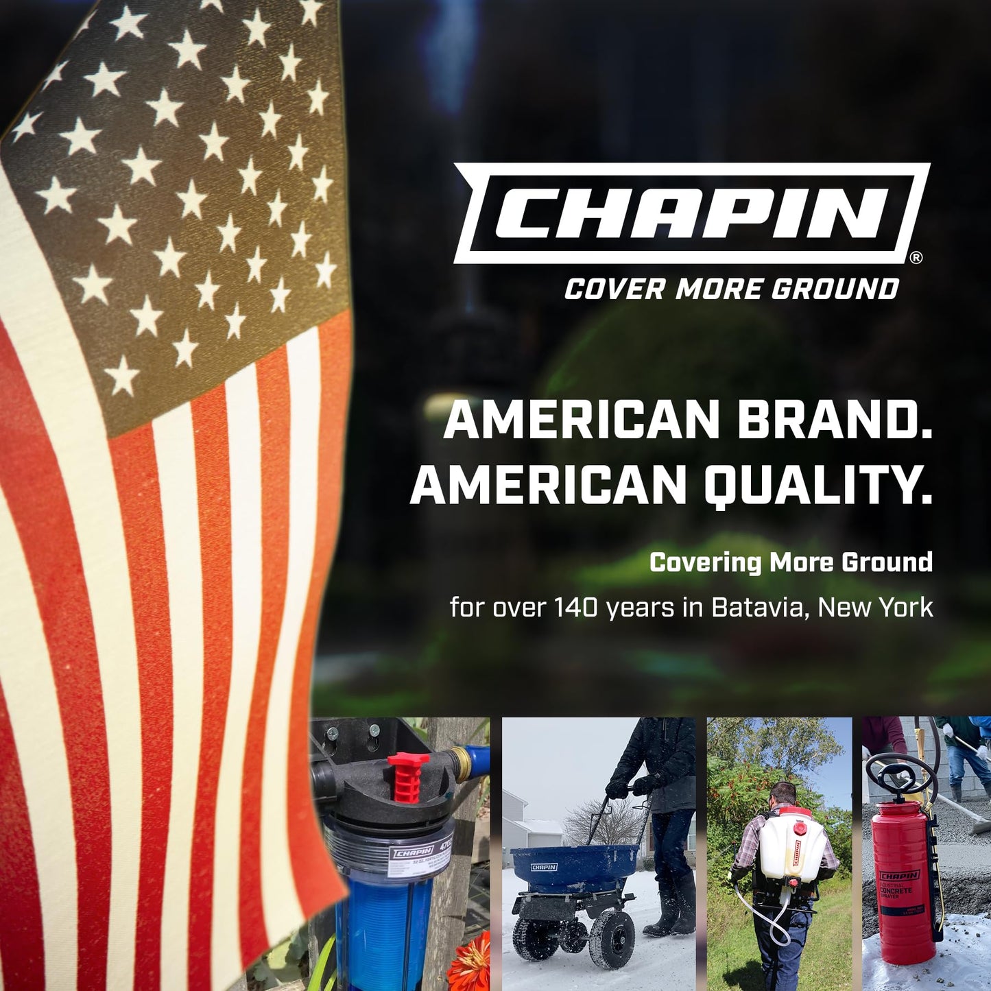 Chapin 4986: 3-Arm Rotary Sprinkler, 360 Degree Automatic for Small Gardens and Lawns, Up to 45ft Coverage Area, Red