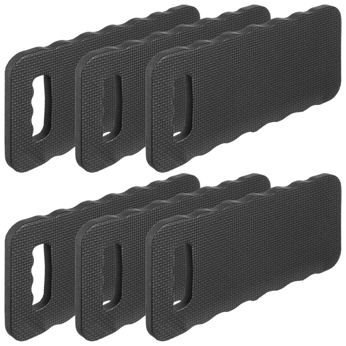 PercyEffie 6 PCS Gardening Kneeling Pad, Thick Knee Mat Waterproof Foam Knee Pads Kneeler Mat for Long Gardening Hours,Cleaning, Yoga, Praying, Exercise 16'' x7''x 1'' Black