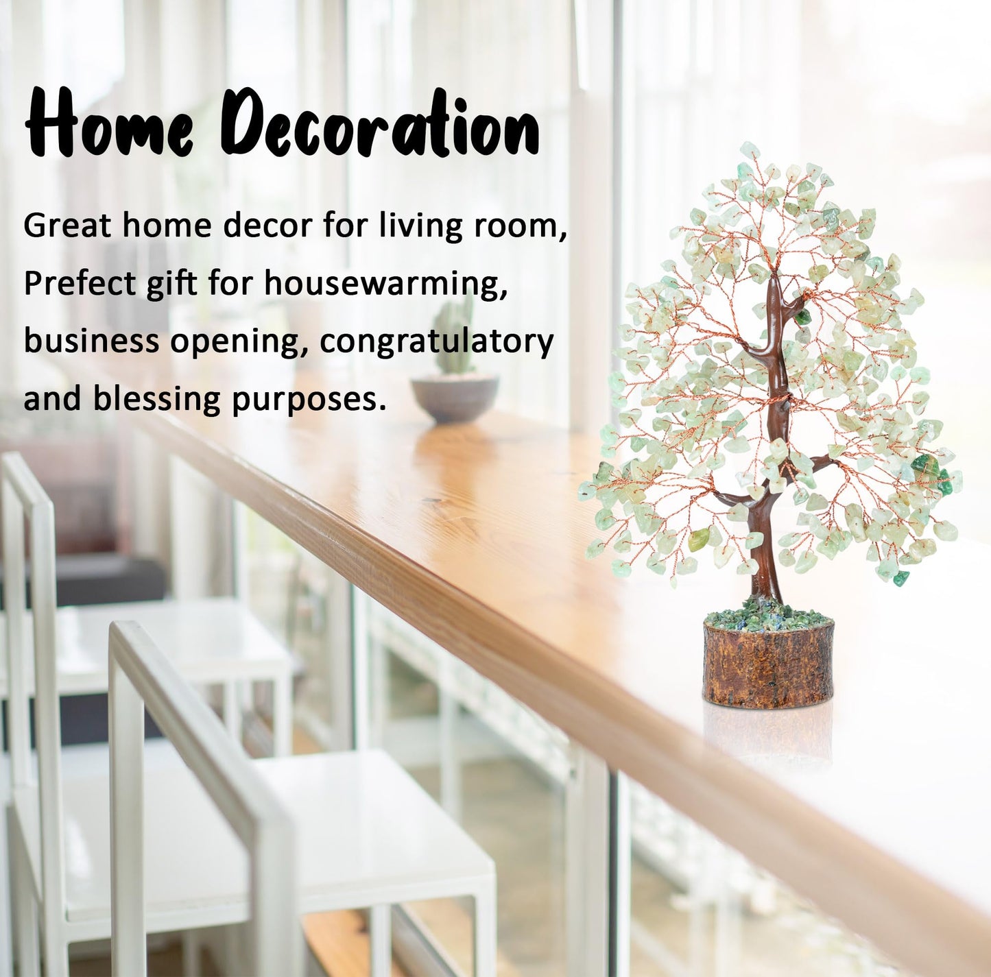 Crocon® Green Jade Crystals Tree of Life, Birthday Gifts for Women, Men & Friends, Crystals and Healing Stones, Home Decor, Money Tree, Women Gift Ideas, House Warming Gifts New Home for Mom & Sister