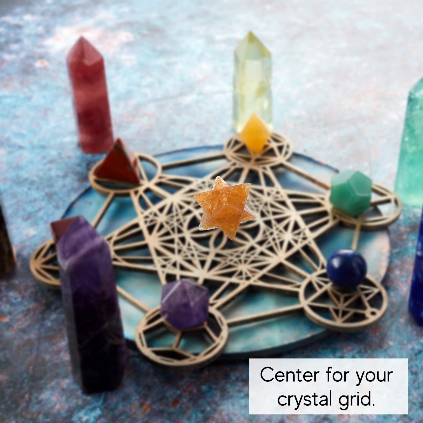 Amazing Gemstone Red Aventurine Merkaba Crystal - 0.75 Inches Metaphysical Merkaba Star for Meditation - Energetic Tetrahedron Crystal and Healing Stones for Spiritual Growth and Healing (15-20mm)
