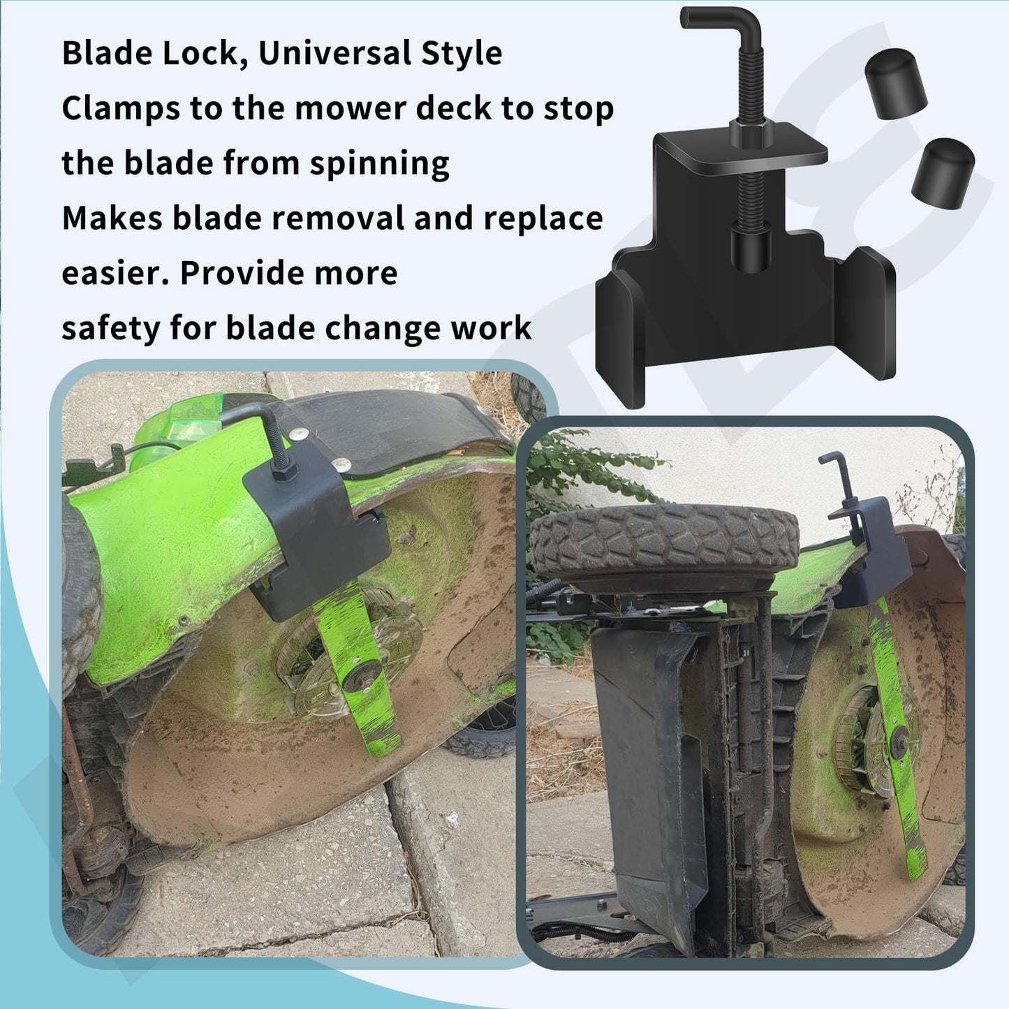 KINTLE 490-850-0005 Universal Mower Blade Removal Tool/Lawn Mower Blade Clamp Compatible with MTD 21" Walk Behind and Riding Lawn mowers, Fits for 11A-B13M729, 13A326JC058, 13AX935T004, 339079