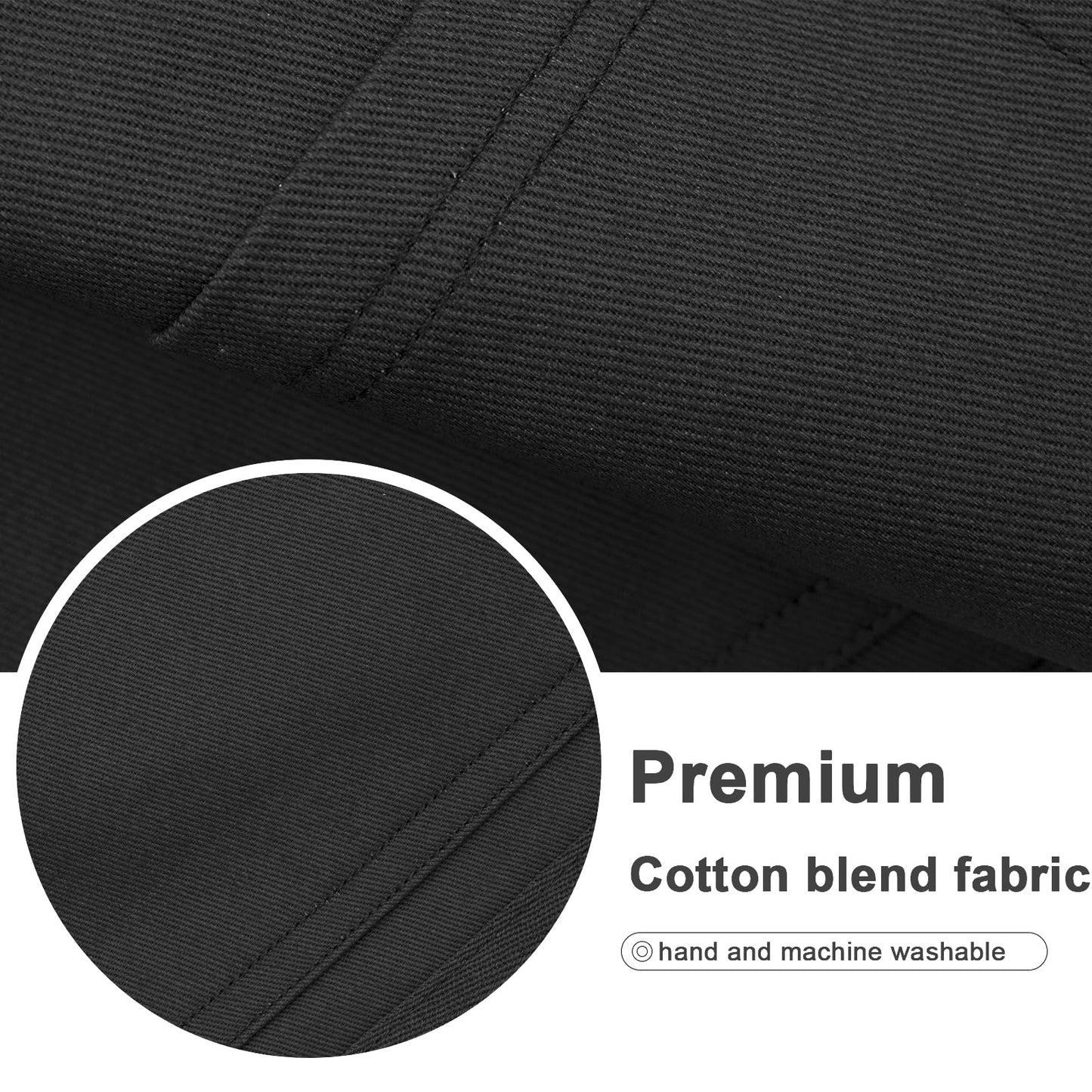 Molaxhome Waist Tool Apron with Multi-Pocket Gardening Apron with Adjustable Belt Server Hairdresser Aprons Black