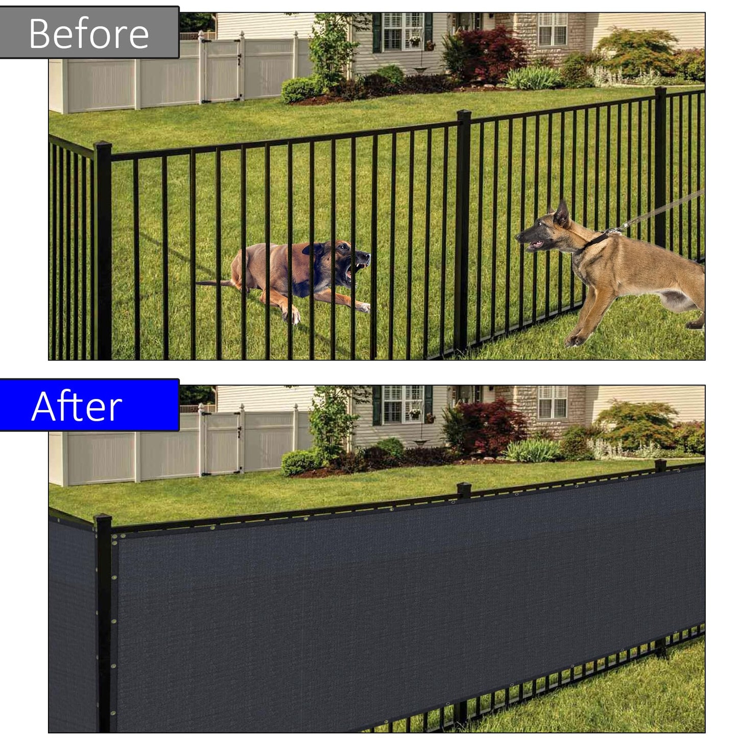 6' x 50' Black Privacy Screen Fence Heavy Duty Fencing Mesh Shade Net Cover for Outdoor Panel Garden Backyard Porch Patio Balcony LSYY