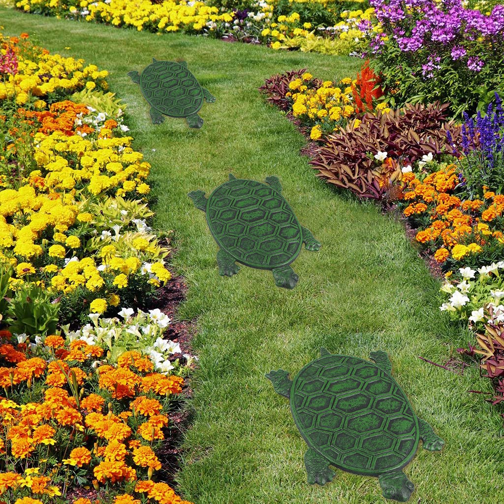 MDLUU Cast Iron Stepping Stone, Turtle Stepping Stone, Decorative Tortoise Flagstone for Lawn, Yard, Garden Walkway