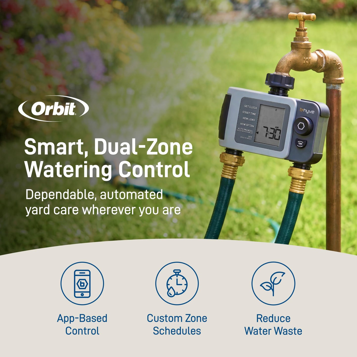 Orbit 24637 B-hyve XD 2-Port Smart Hose Watering Timer with Wi-Fi Hub