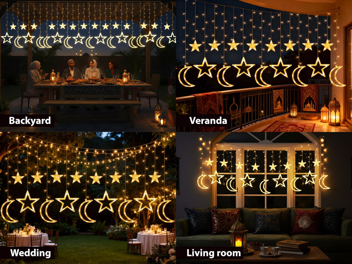 OLEEK Ramadan Lights Decorations - Ramadan Decorations for Home 2026 - Ramadan Decoration Lights - Ramadan Gifts for Kids - Ramadan Decor - Ramadan String Lights زينه رمضان - Ramadan led Lights