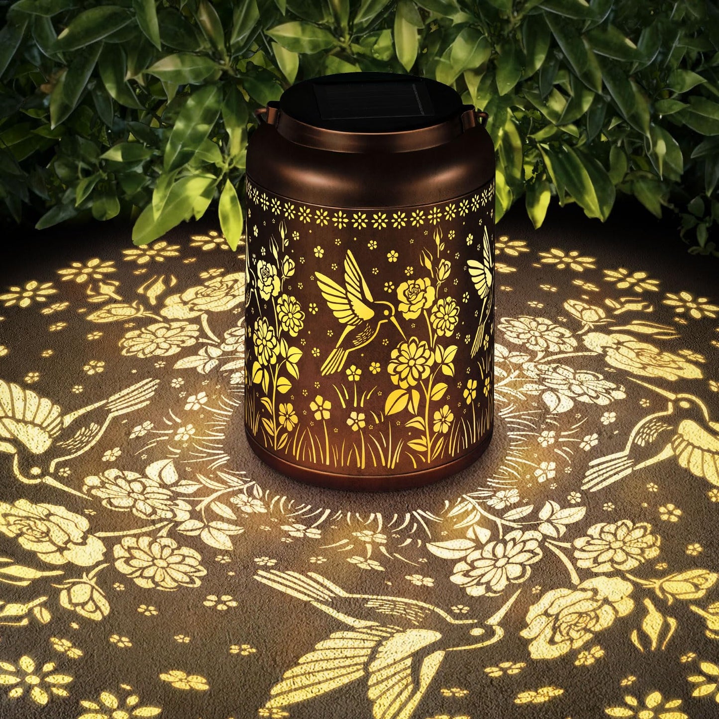 Mothers Day Gifts, Hummingbird Solar Lanterns Garden Decor Birthday Gifts for Women Mom Grandma Hanging Solar Lights Outdoor Waterproof Decoration for Outside LED Lanterns for Yard Patio Lawn