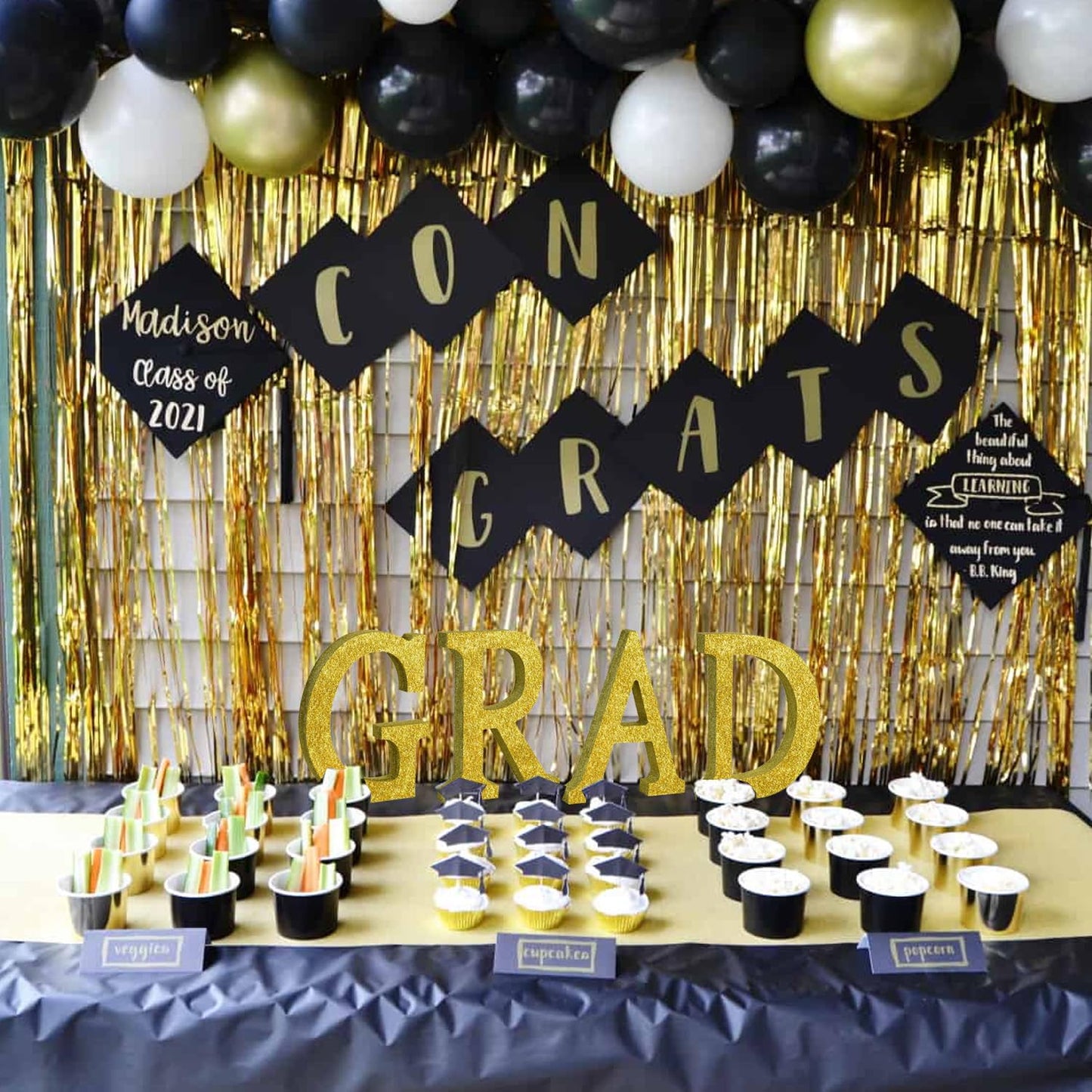TONIFUL 8 Inch Gold Glitter Letter A Table Centerpiece A-Z Gold Birthday Party Decorations,Gold Alphabet A for Birthday,Chrismas,Graduation,Bridal Shower,Wedding,Anniversary Party Supplies