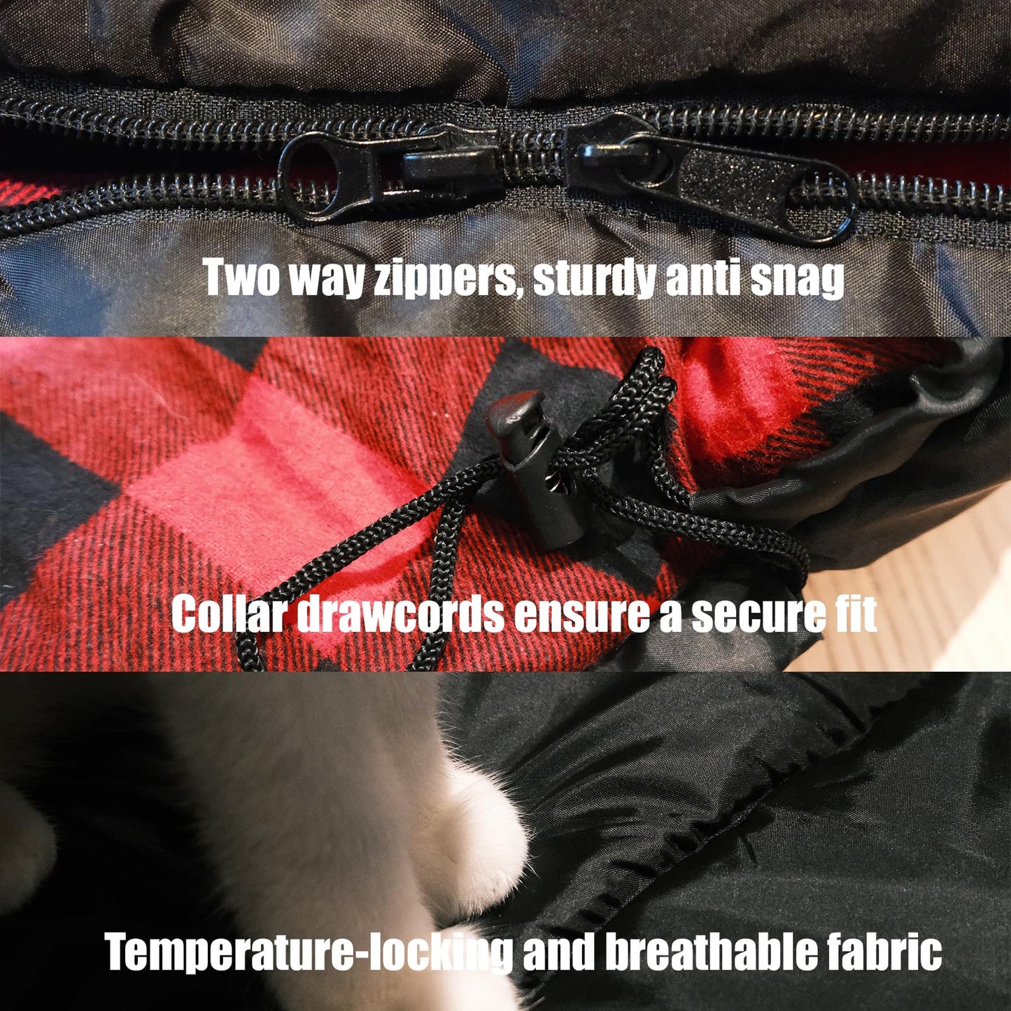 ShinHye 0 Degree Sleeping Bag for Adults - Cotton Flannel 4 Season Cold Weather Winter, XXL Big and Tall Camping Sleeping Bag with Compression Sack (Black1, 90"×35" Right Zip)