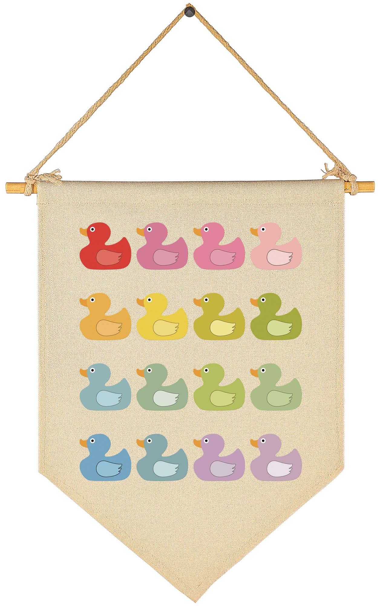 Nursery Baby Room Playroom Reading Room Bedroom Door Decoration-Baby,Shower,Birthday Christmas Gift for Boy Girl Kid Teen-Canvas Hanging Flag Banner Pennant Wall Sign Decor-Ducks Theme