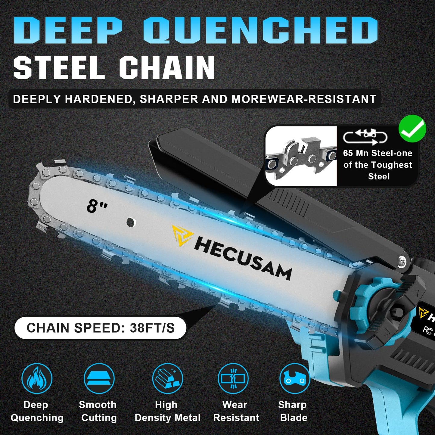 2-in-1 Cordless 8 Inch Pole Saw for Tree Trimming, 4.2M Extended Reach Electric Pole Saw with 180° Adjustable Head, Brushless Motor, 2×4.0Ah High-Capacity Batteries & Extra Chain