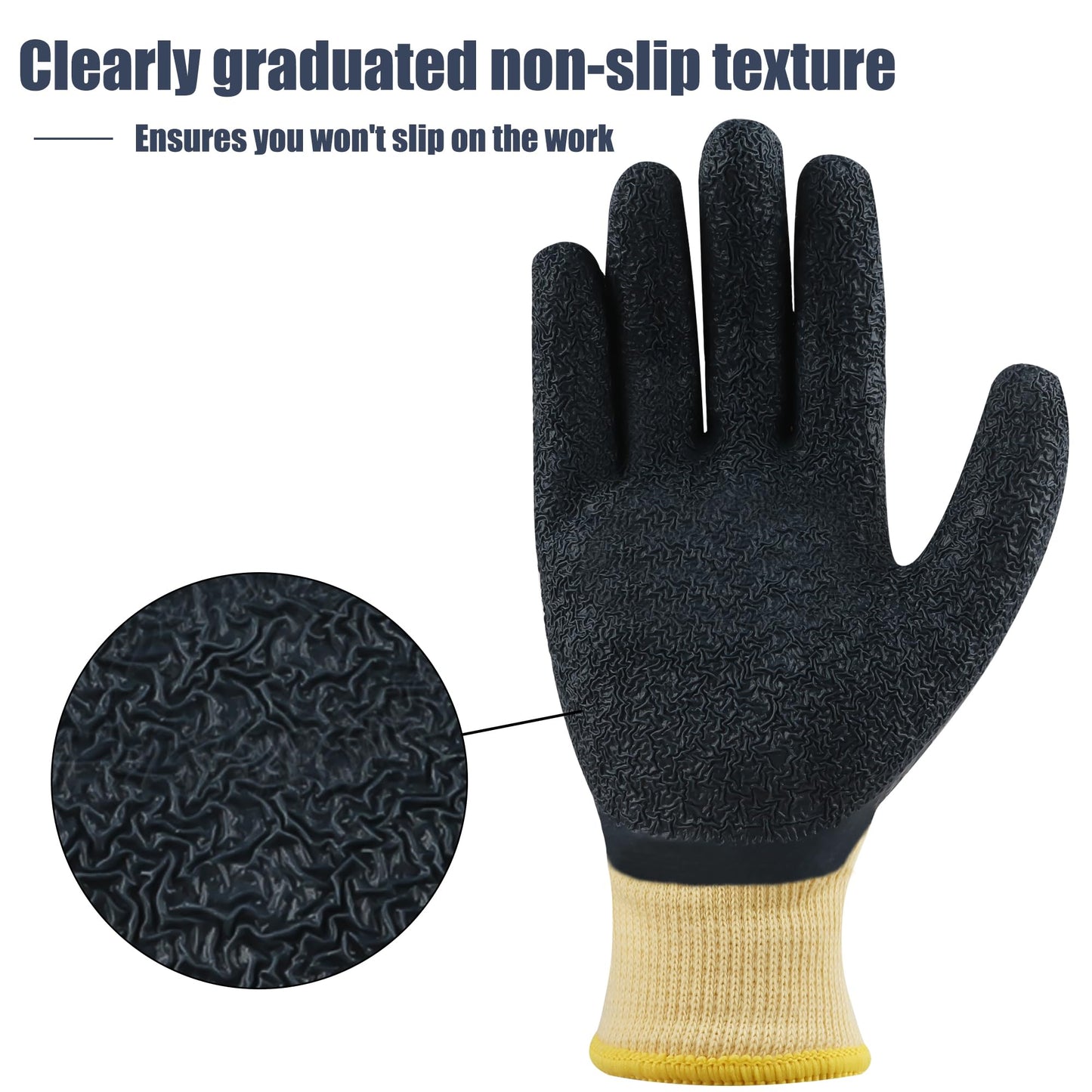DongChu Insulated Electrician Gloves 400V,ASTM D120 Certified High Voltage Resistant Flame Retardant Work Gloves, Electrical Rubber Non-slip Prevent Shock,Large