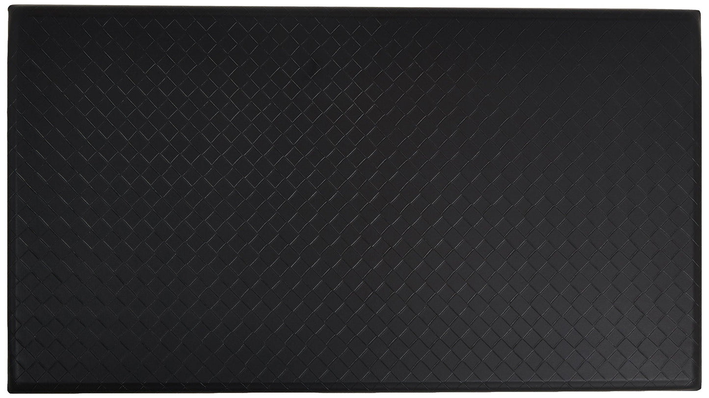 Amazon Basics Anti-Fatigue Standing Mat, Non-Slip, Cushioned Comfort Mat for Home, Office and Kitchen, 20" x 36" x 0.6", Black, 1-Pack