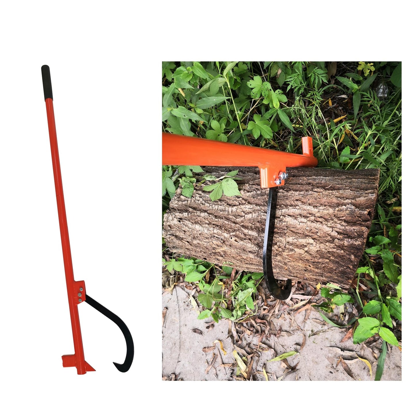 XROPURR 51" Timberjack Log Lifter, Adjustable Log Roller Cant Hook, Heavy Duty Steel Log Jack,Logging Tools for Rolling and Raising Up The Logs