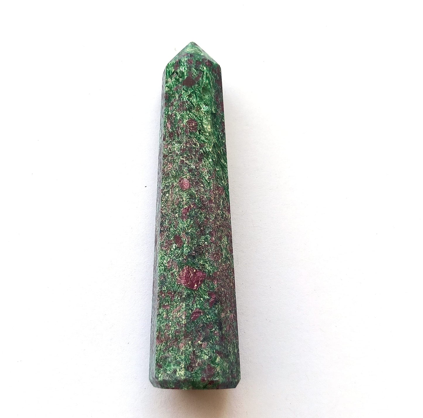 WholesaleGemShop 3 Inch Ruby Zosite Gemstones Obelisk Tower Jumbo Facet Aura Rock Crystal Natural Polished Earth Wand Spirit