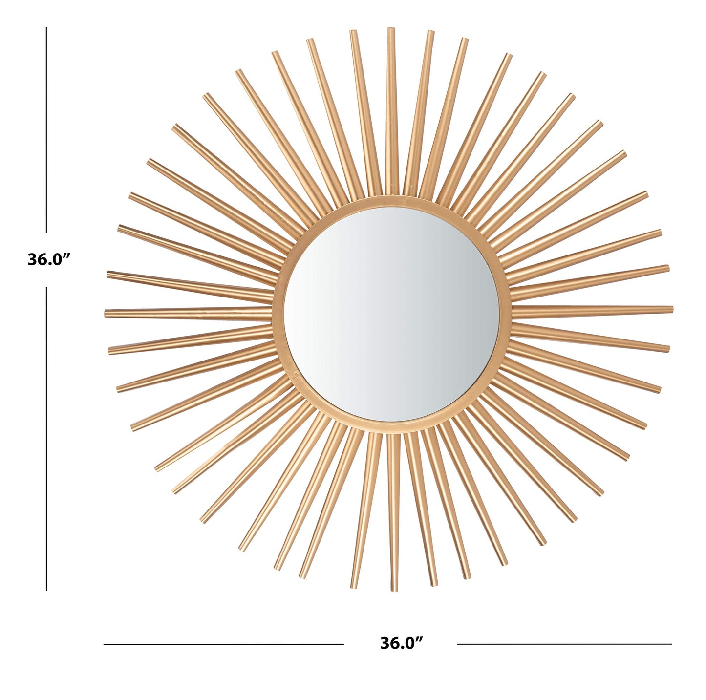 Safavieh Home Collection Zyla 36-inch Gold Sunburst Round Mirror