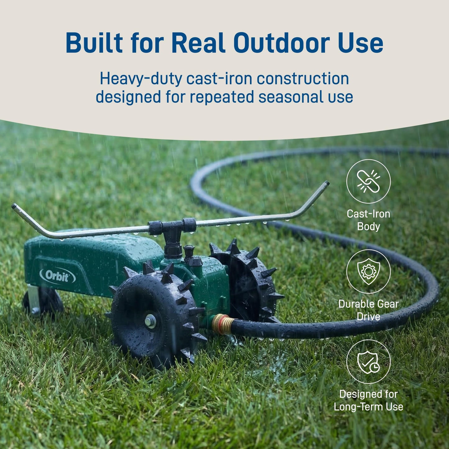 Orbit 58322 Traveling Tractor Water Sprinkler