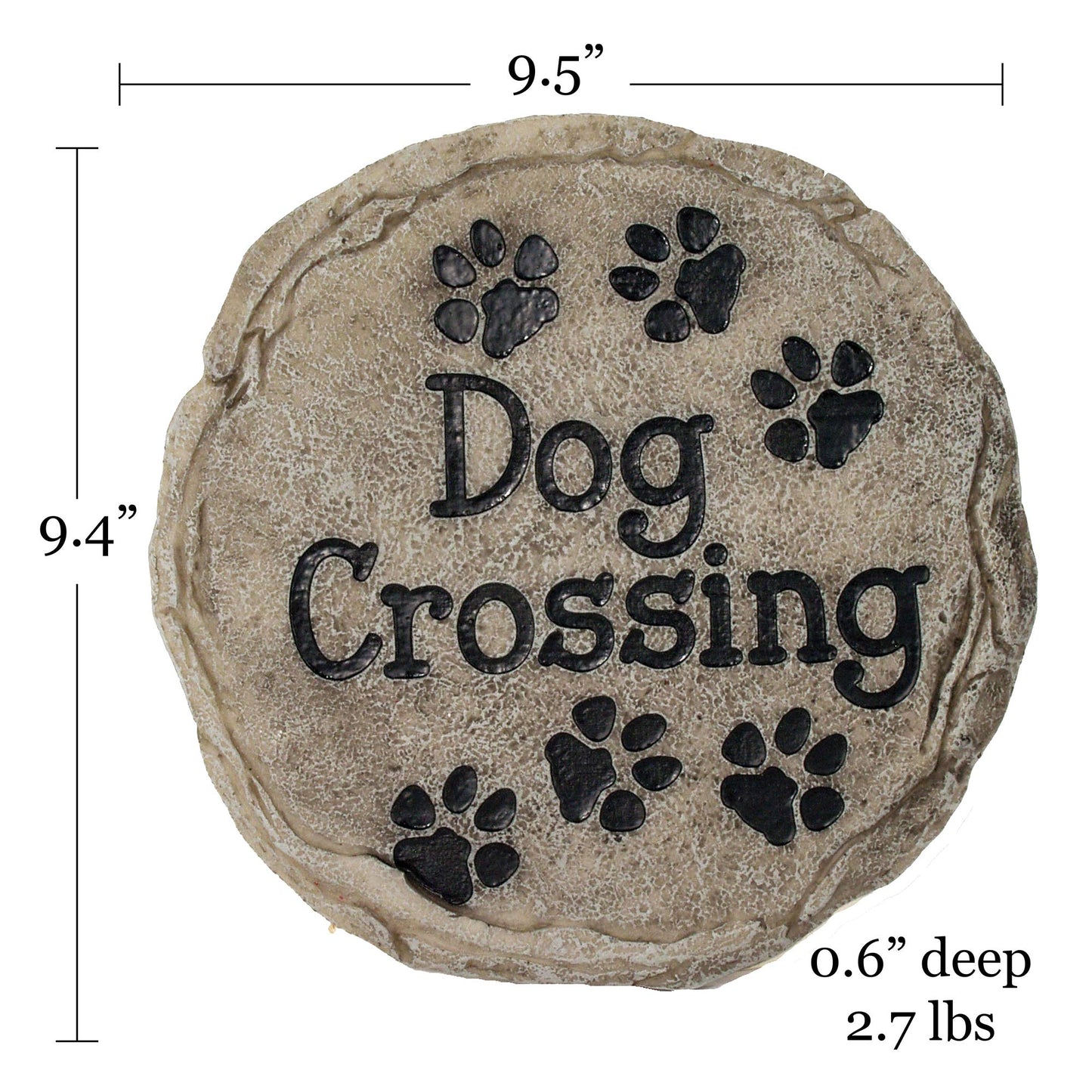 Spoontiques - Garden Décor - Dog Crossing Stepping Stone - Decorative Stone for Garden