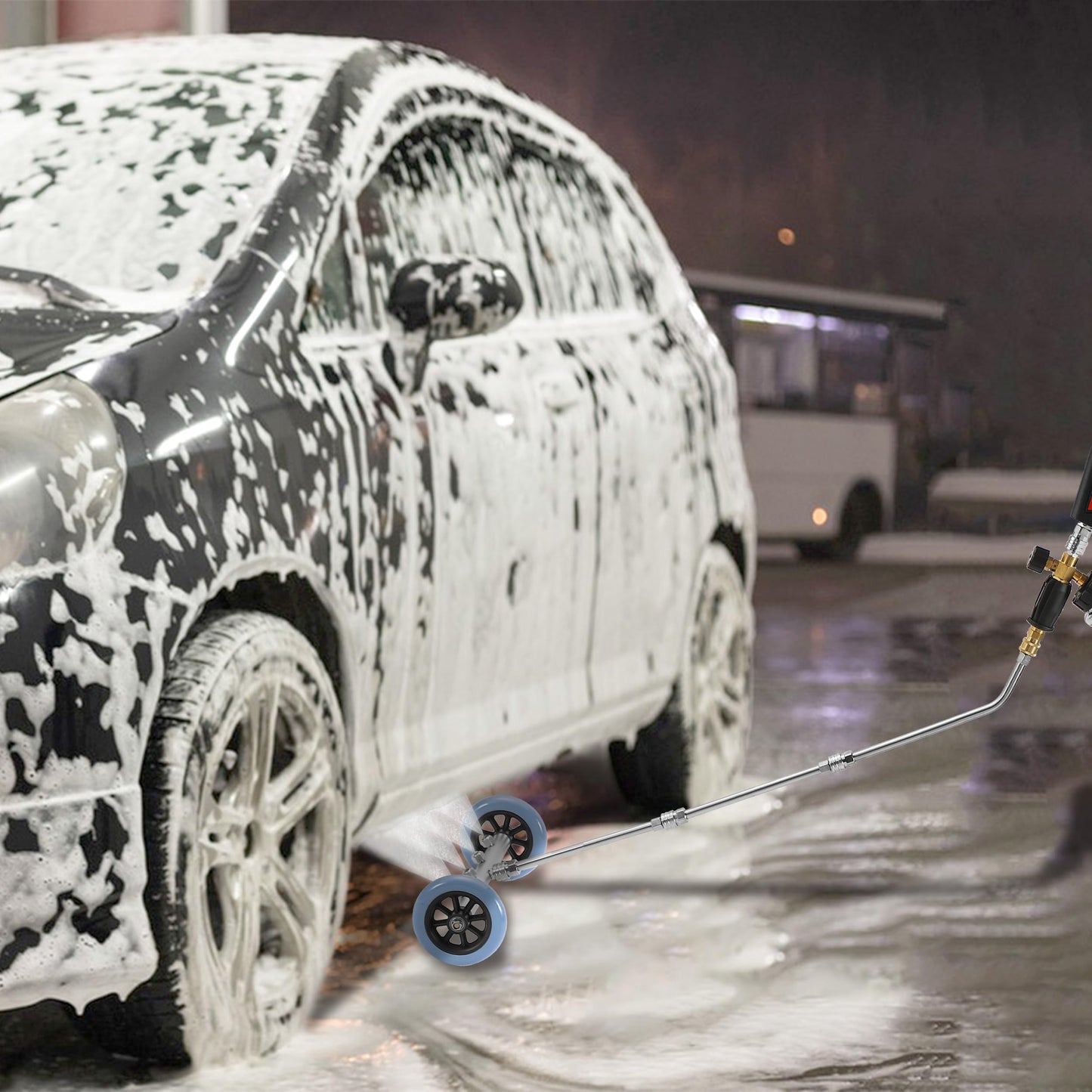 RIDGE WASHER Pressure Washer Undercarriage Cleaner, 16 Inch Undercarriage Washer with Foam Cannon, Under Car Cleaner with Straight Extension Wand, 4000 PSI
