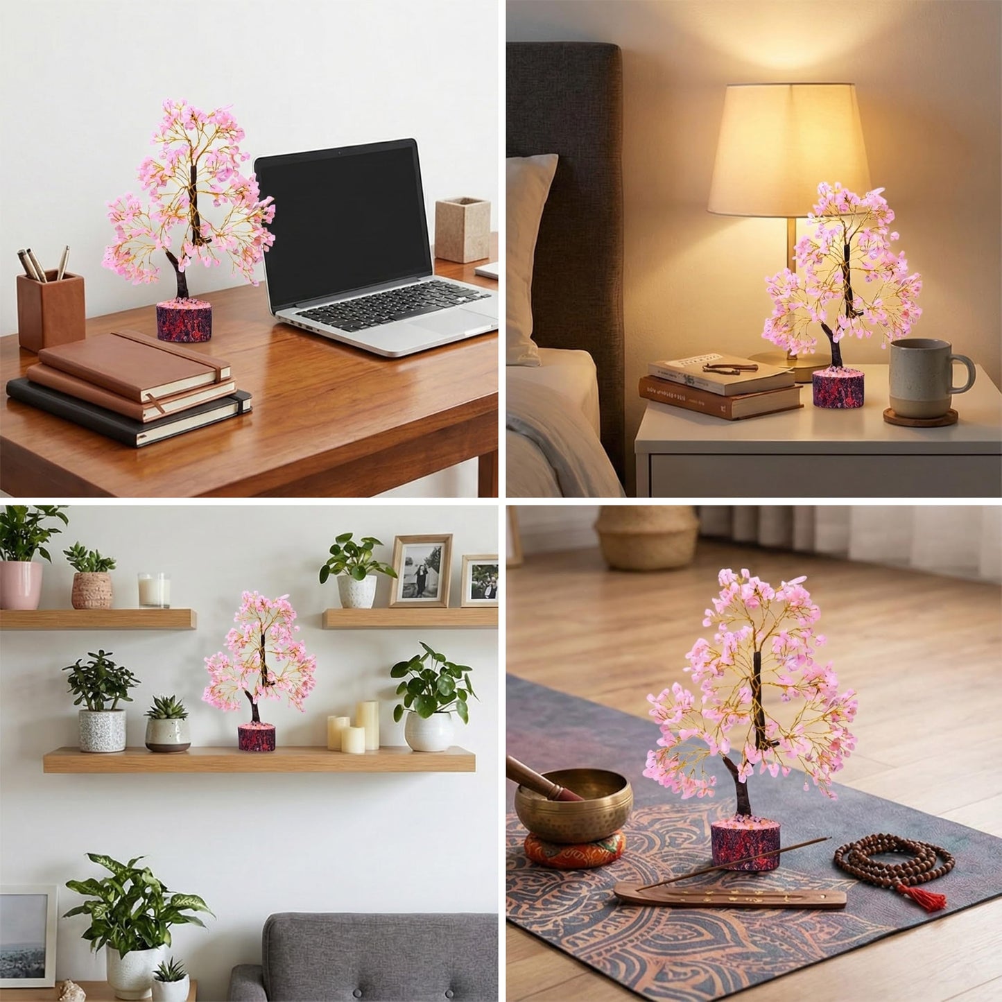 AstraVeda Rose Quartz Crystal Tree, Chakra, Feng Shui, Healing Crystal, Gemstone Tree, Crystal Gifts, Healing Stones, Spiritual Gifts
