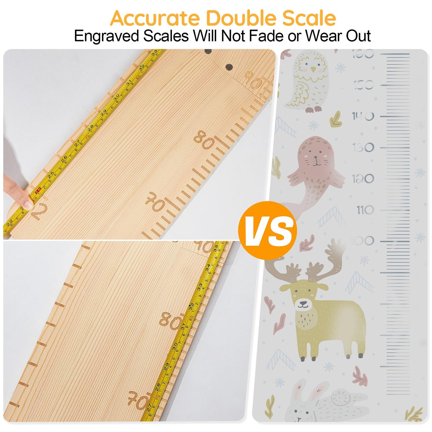 Growth Chart for Wall Wooden Height Chart for Kids Unicorn Castle Height Measurement for Wall Kids Height Wall Chart Kids Room Nursery Wall Decor