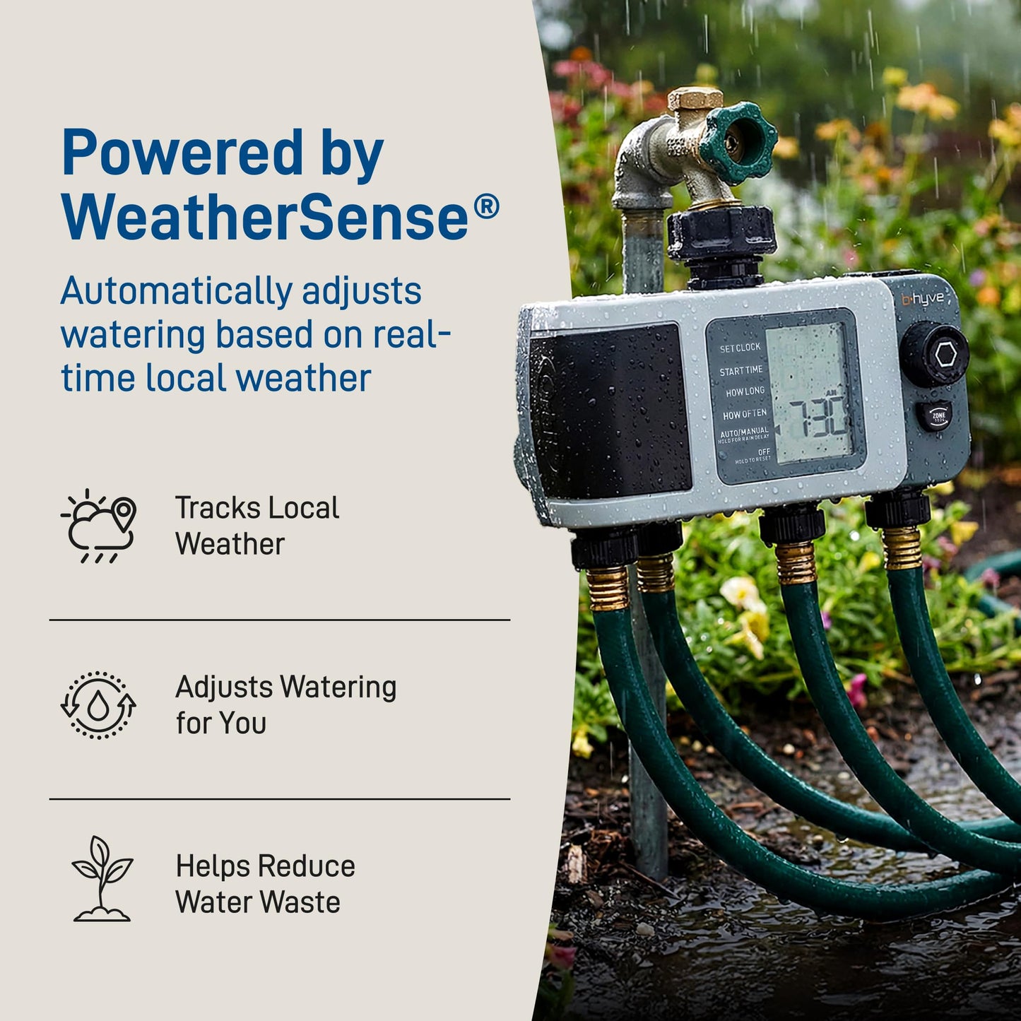 Orbit B-hyve XD 4-Port Smart Hose Watering Timer with Wi-Fi Hub - App Controlled Irrigation Timer - Smart WeatherSense Auto Watering - Multi Valve Yard Irrigation System - 24639