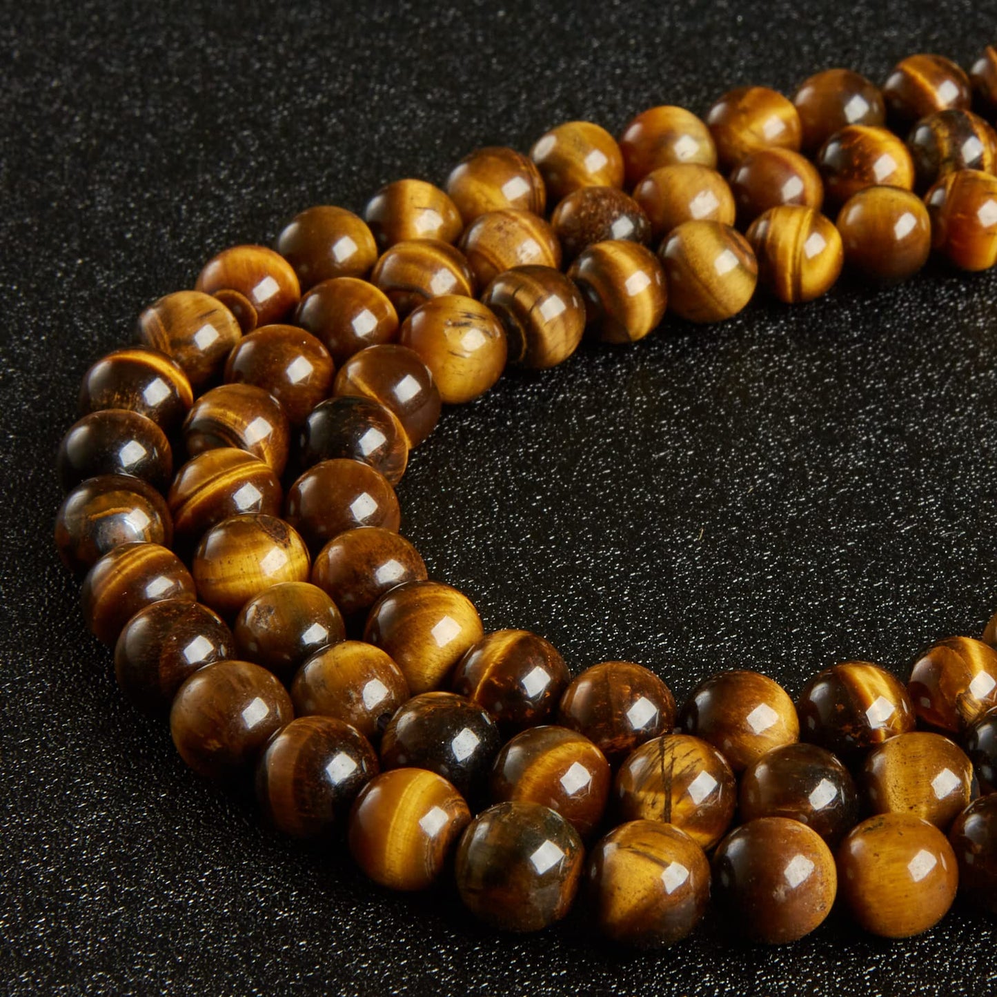 100pcs 8mm Yellow Tiger Eye Beads Natural Gemstone Beads Round Loose Beads for Jewelry Making