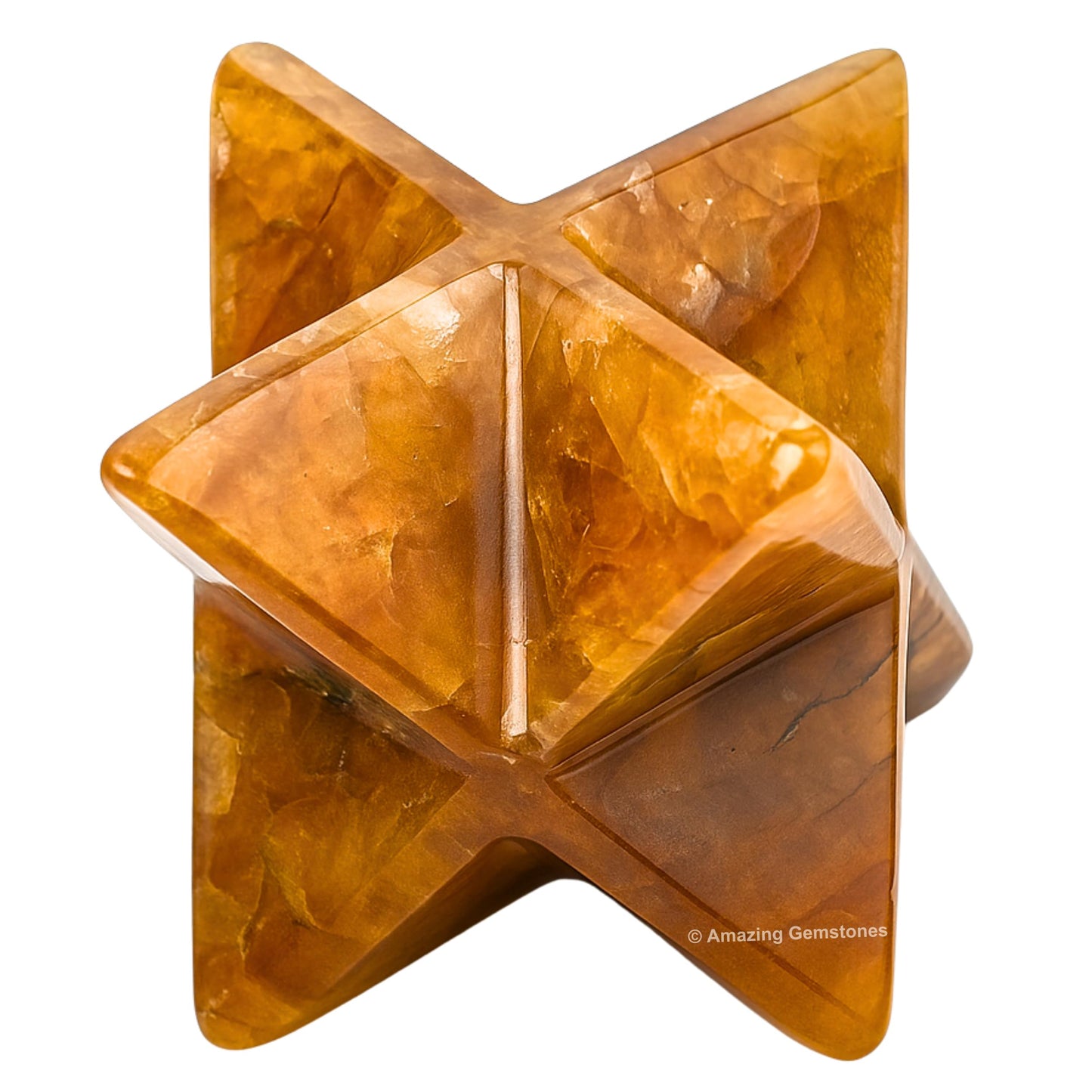 Amazing Gemstone Red Aventurine Merkaba Crystal - 0.75 Inches Metaphysical Merkaba Star for Meditation - Energetic Tetrahedron Crystal and Healing Stones for Spiritual Growth and Healing (15-20mm)