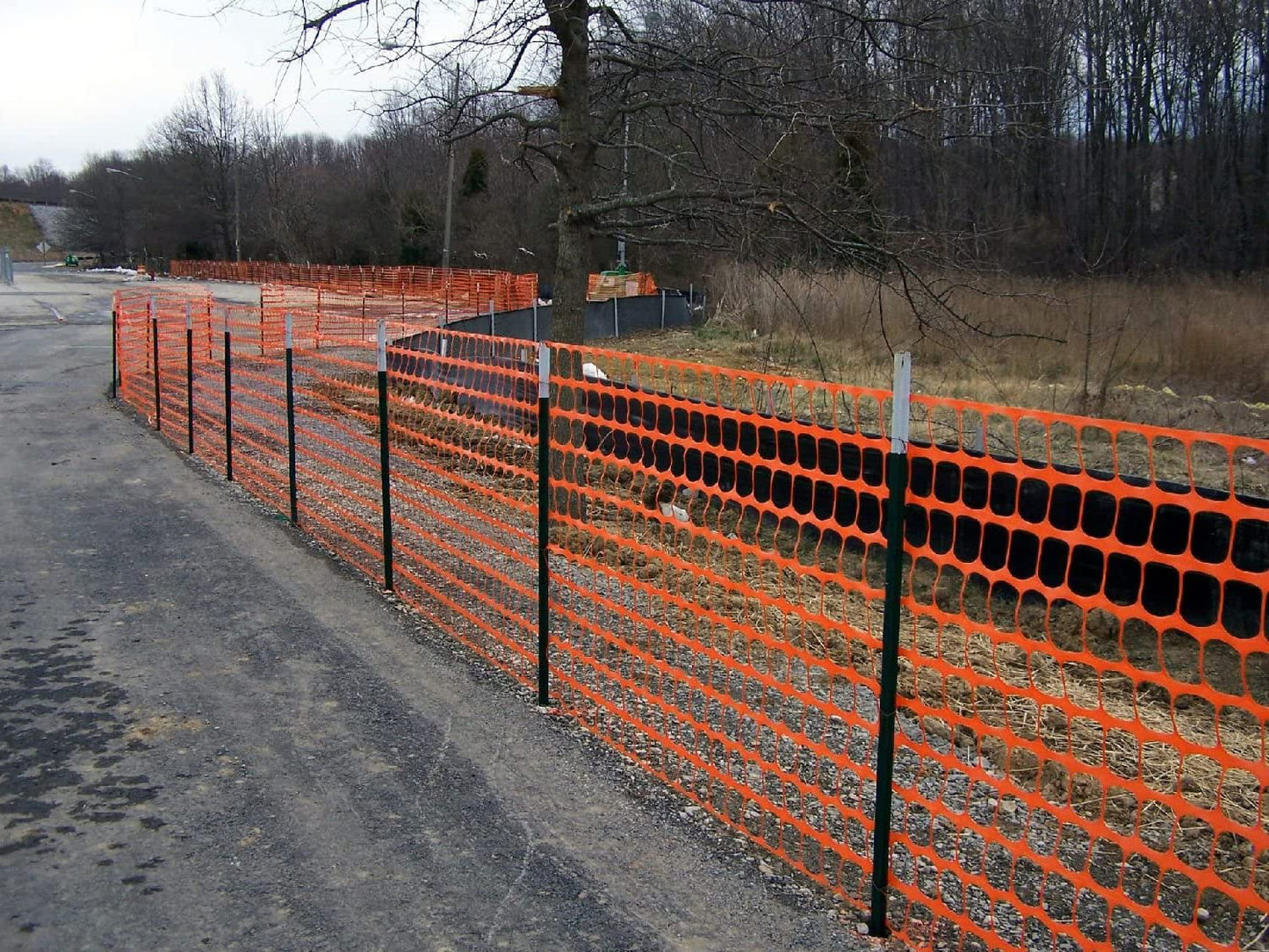 Electriduct Plastic Construction Fencing 250 Feet Orange Netting Barrier Safety Mesh Snow Fence Roll