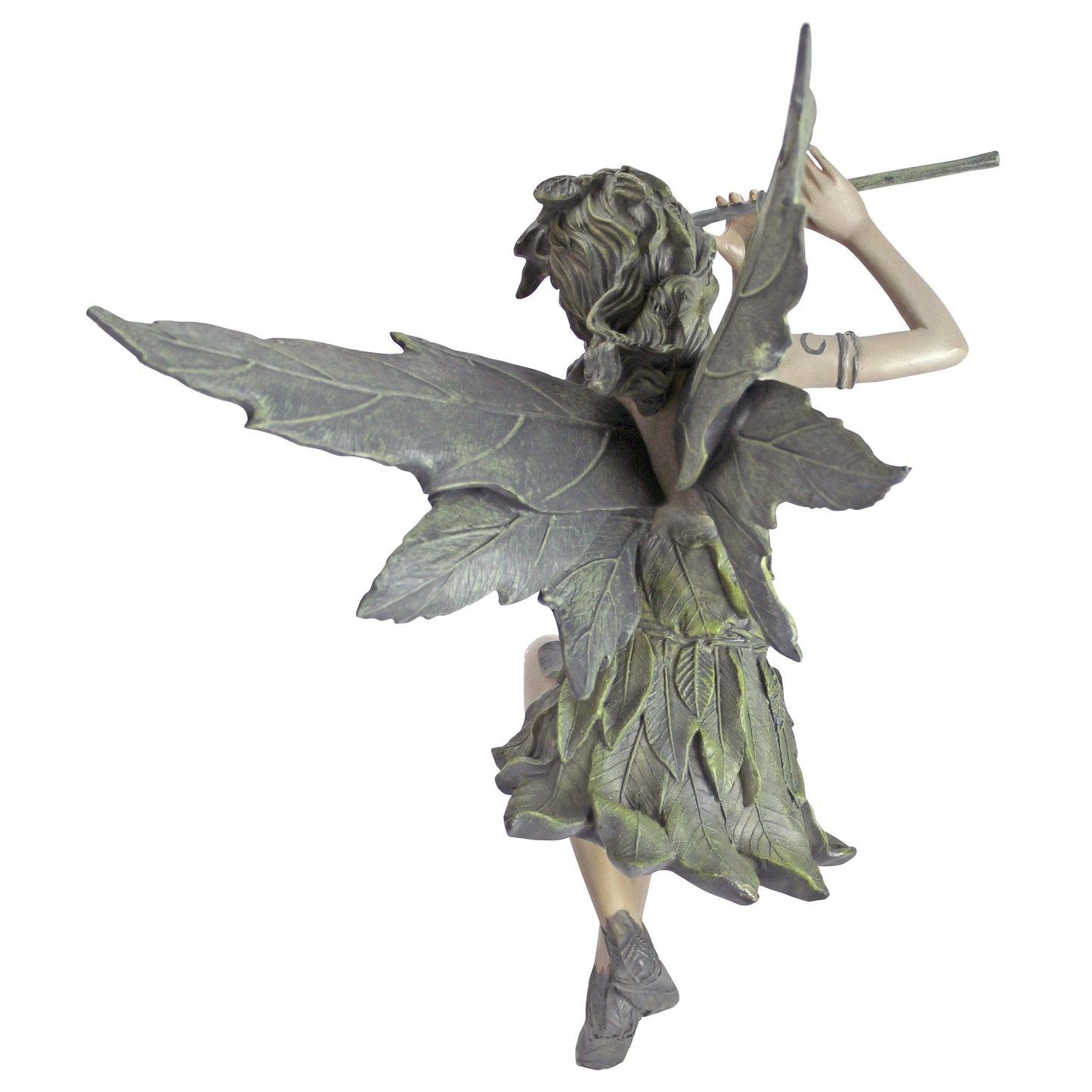 Design Toscano Fairy of the West Wind Shelf Sitting Garden Statue, 19 Inch Tall, Cast Stone Resin, Two Tone Stone Finish