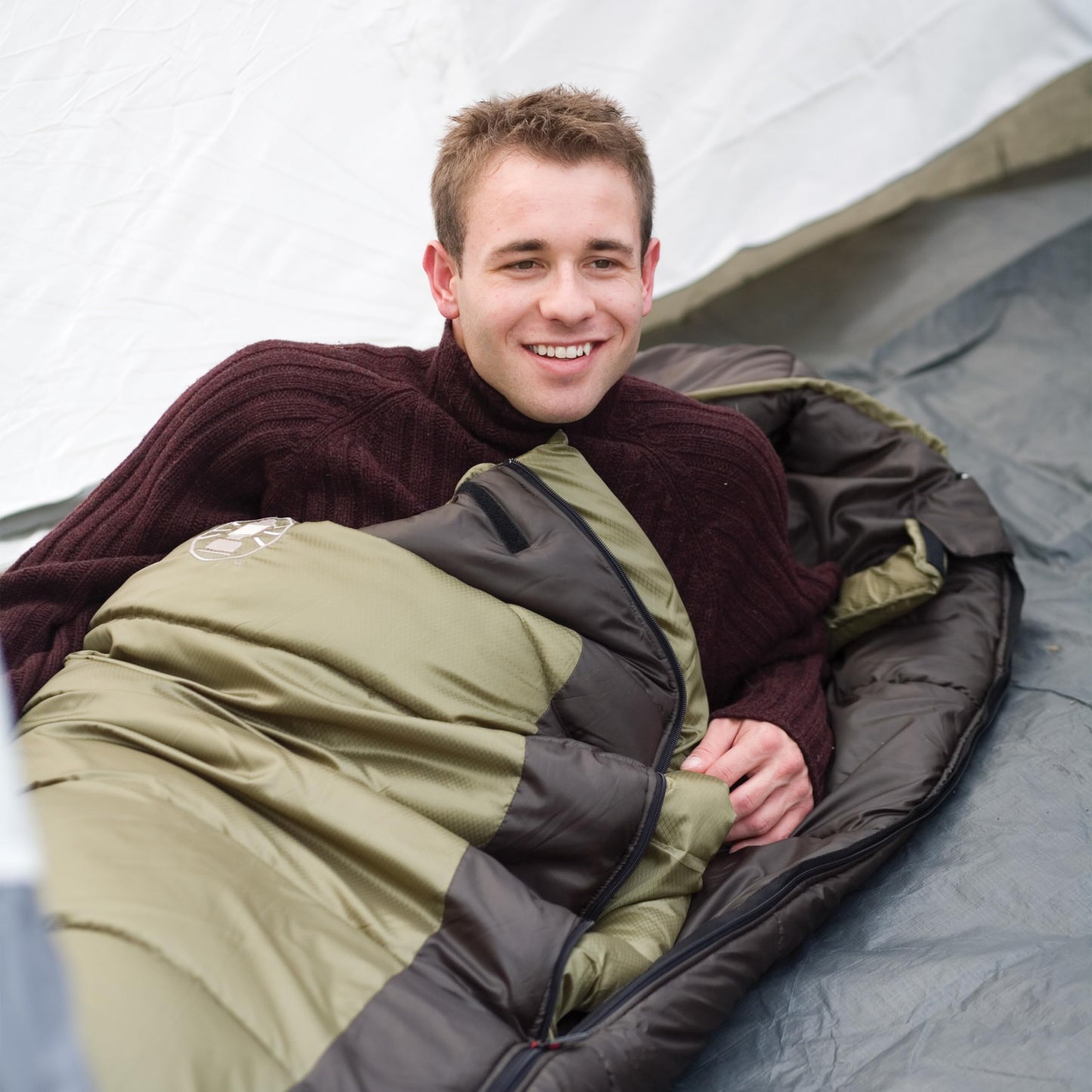 Coleman North Rim 0°F Big & Tall Sleeping Bag, Cold-Weather Mummy Sleep Sack with No-Snag Zipper & Adjustable Hood for Warmth & Ventilation, Large Camping Sleeping Bag