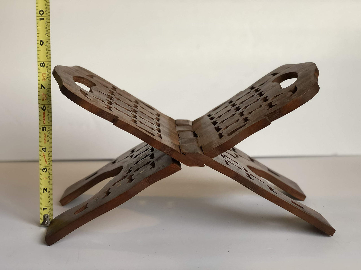YOUNI - Wooden Quran Folding Stand/Rahel/Holder Book. حامل قرآن خشبي (Medium 8" Height X 13" Wide)