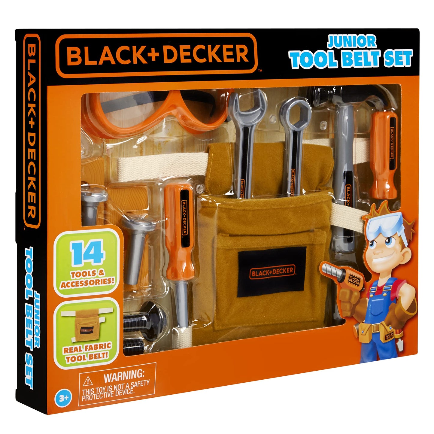 Black & Decker Junior 14 Piece Toy Tool Belt Set