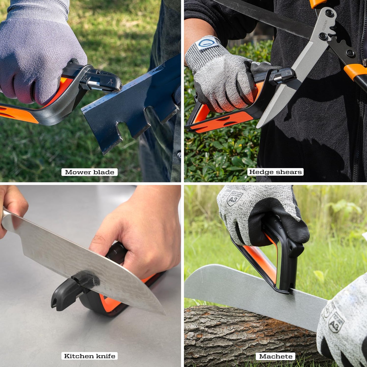 SHARPAL 103N All-in-1 Knife Garden Tool Multi-Sharpener for Lawn Mower Blade, Axe, Hatchet, Machete, Pruner, Hedge Shears, Scissors Mothers Day Gifts